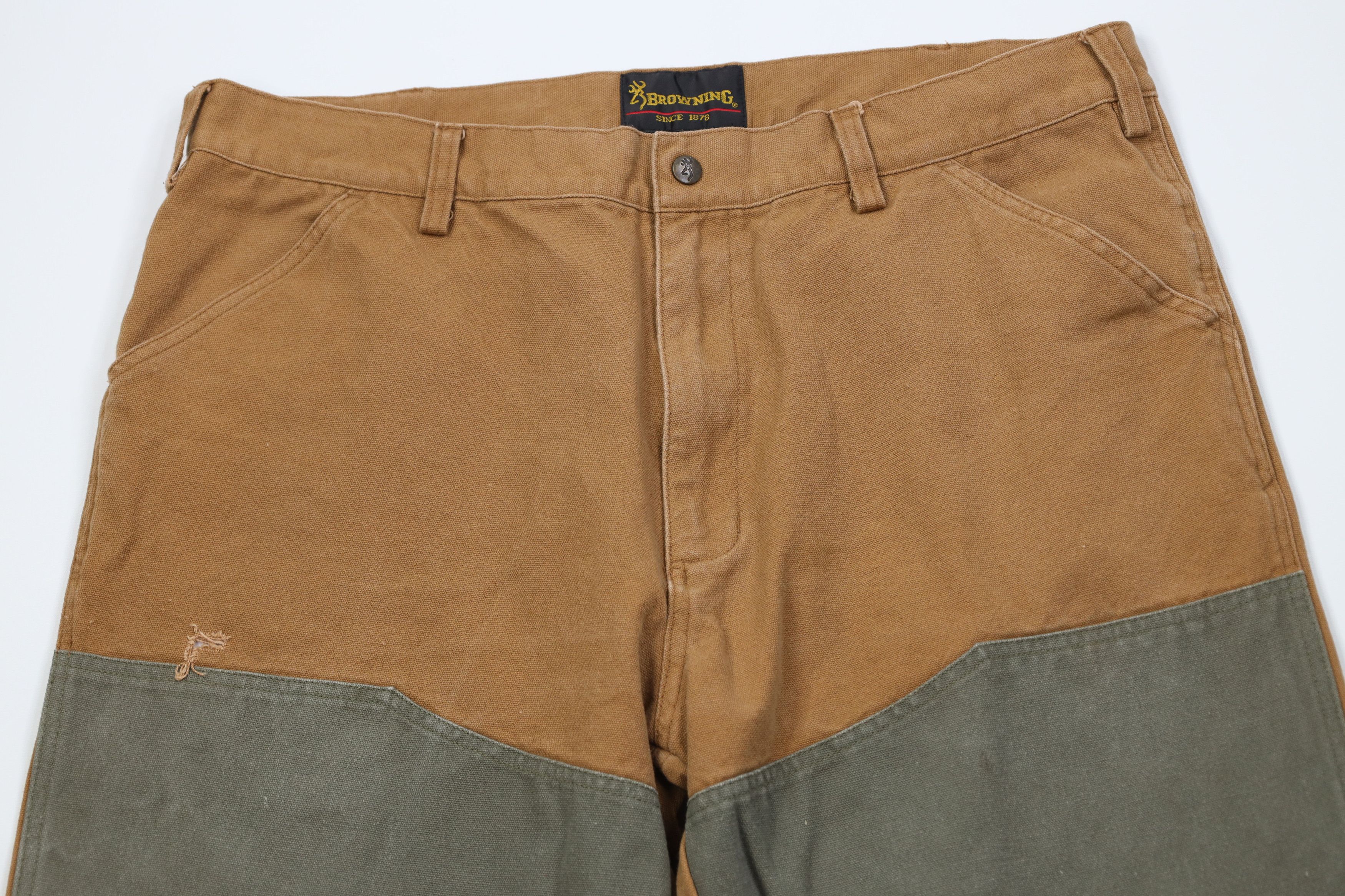 Vintage Vintage 90s Streetwear Wide Leg Canvas Field Brush Pants Size US 38 / EU 54 - 2 Thumbnail