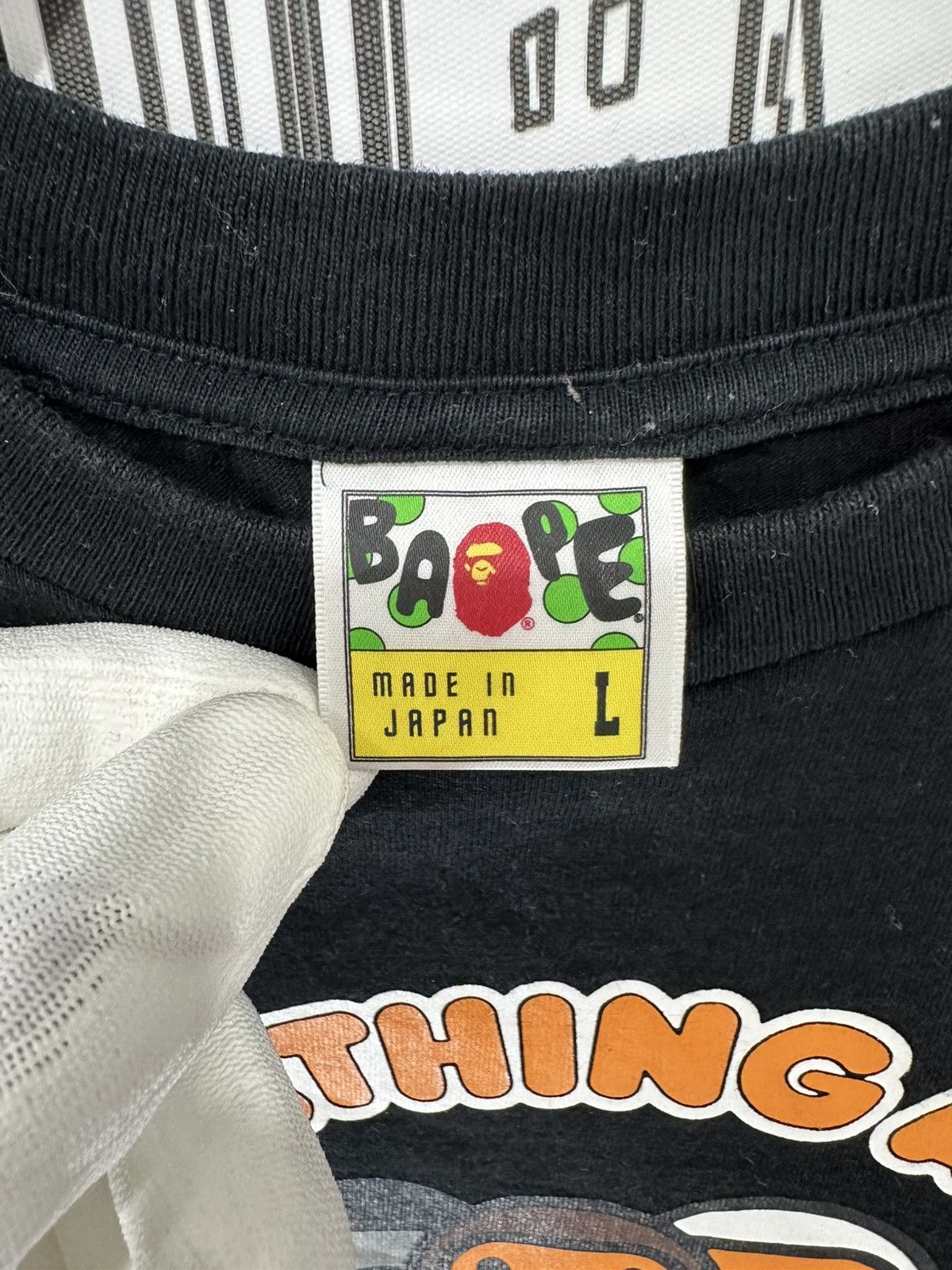 Bape Bape Baby Milo Ape Shall Never Kill Ape Tee M Black/Orange Size US M / EU 48-50 / 2 - 4 Thumbnail