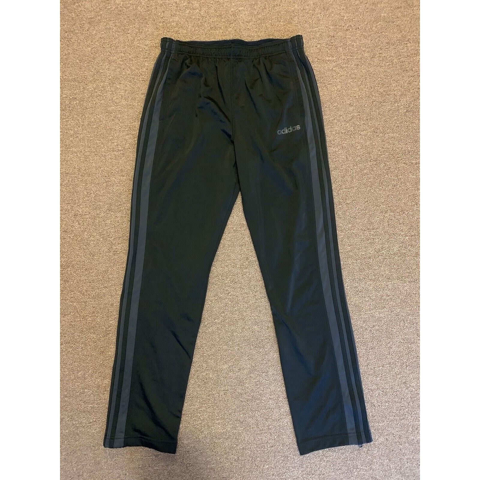 Adidas Adidas Track Pant Mens Size L Black 3-Stripe Regular Fit Size US 35 - 1 Thumbnail