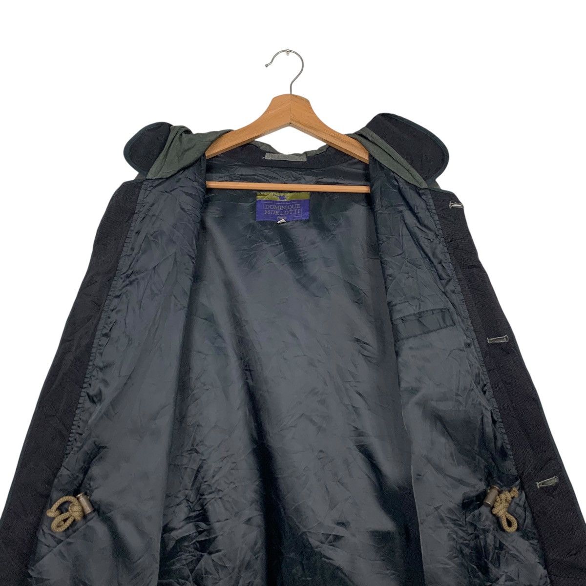 Japanese Brand Vintage DOMINIQUE MORLOTTI PARIS Hooded Long Coat #2453-C110 Size US M / EU 48-50 / 2 - 14 Thumbnail