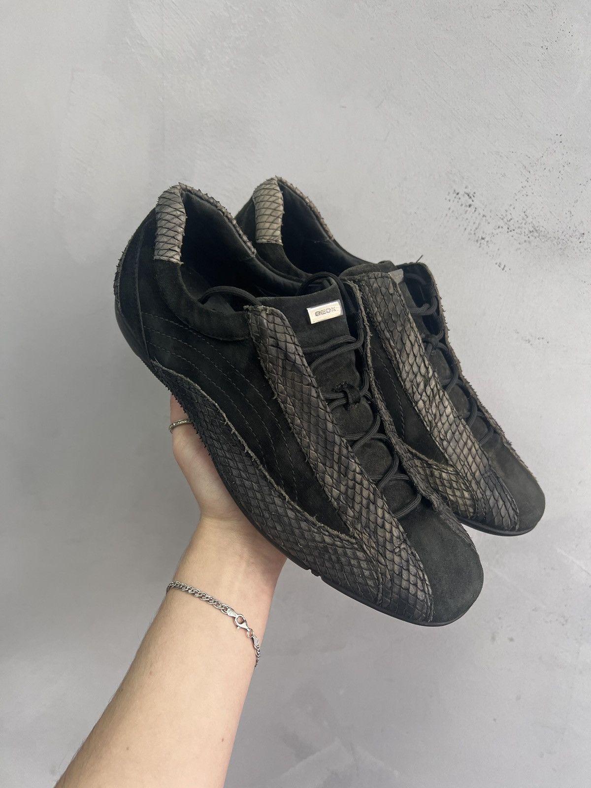 Hedi Slimane Rare guidi style python low-top leather shoes vintage y2k Size US 8.5 / EU 41-42 - 3 Thumbnail