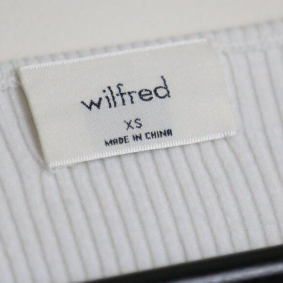Aritzia Wilfred All Tied Up Short-sleeve Wrap Ribbed Sweater Size XS / US 0-2 / IT 36-38 - 4 Thumbnail