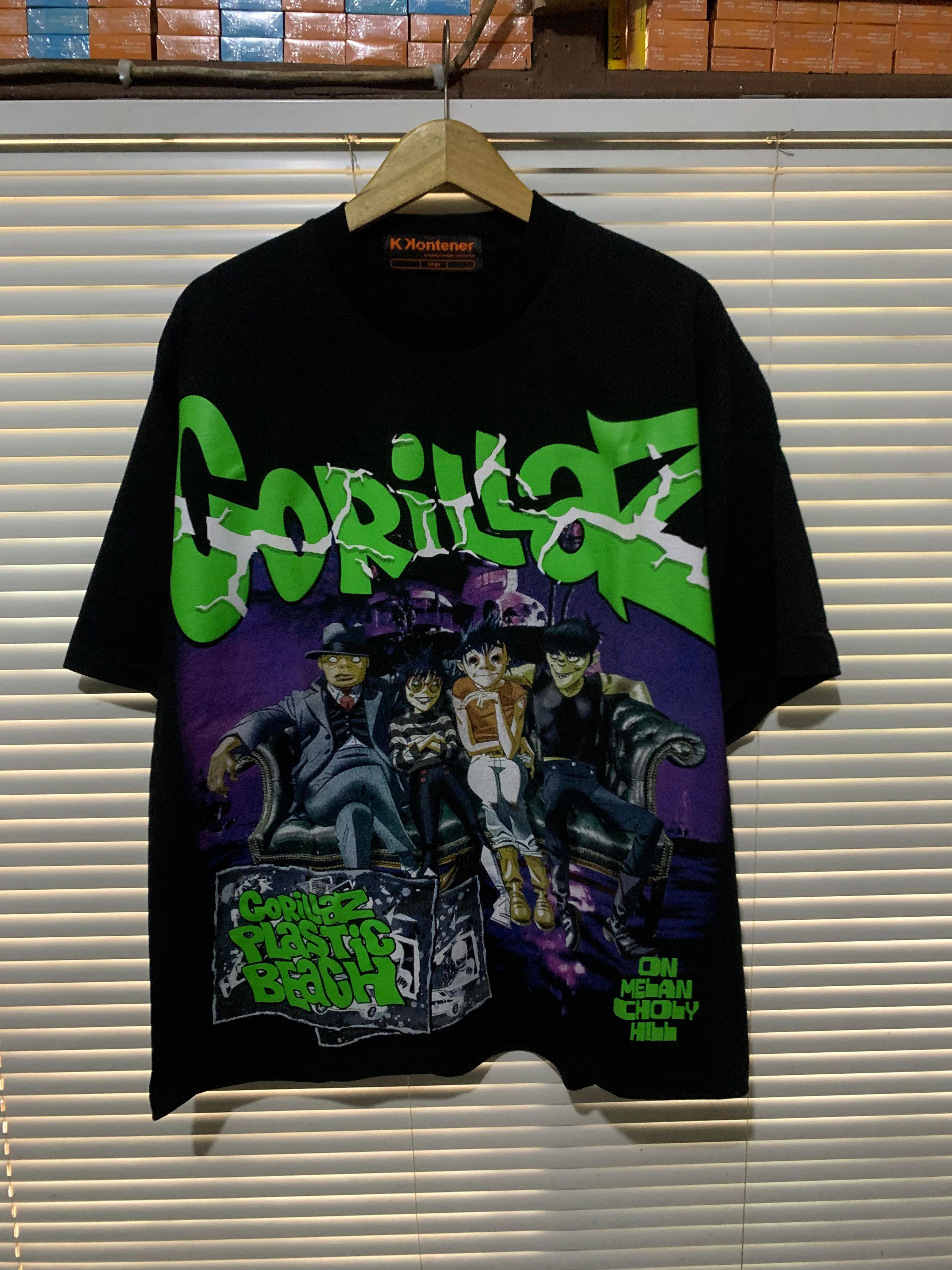 Japanese Brand RARE Gorillaz Meloncholy Hill y2k damon albarn Size US L / EU 52-54 / 3 - 1 Thumbnail