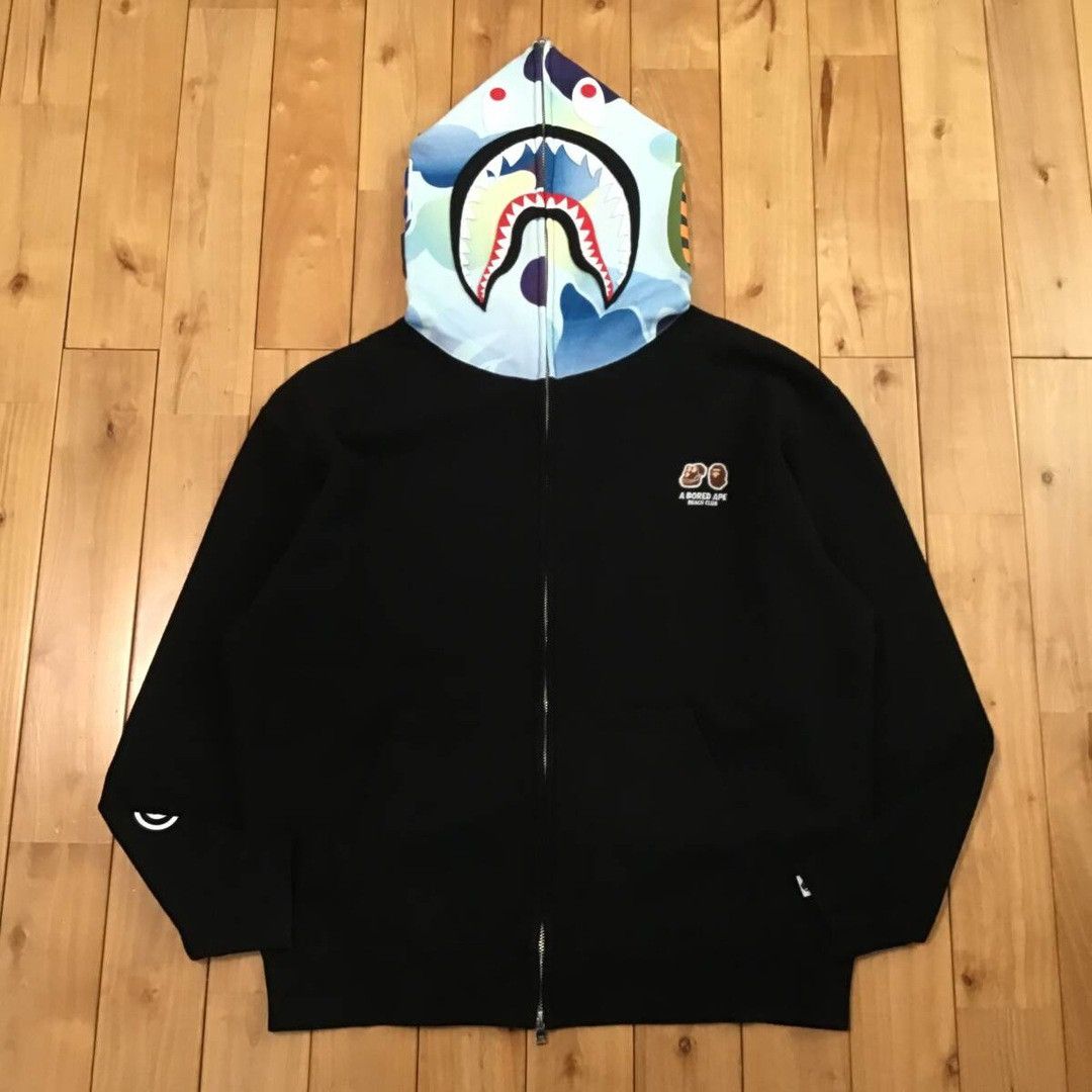 Bape BAYC × BAPE camo Shark full zip hoodie Bored Ape Yacht Club Size US M / EU 48-50 / 2 - 2 Thumbnail
