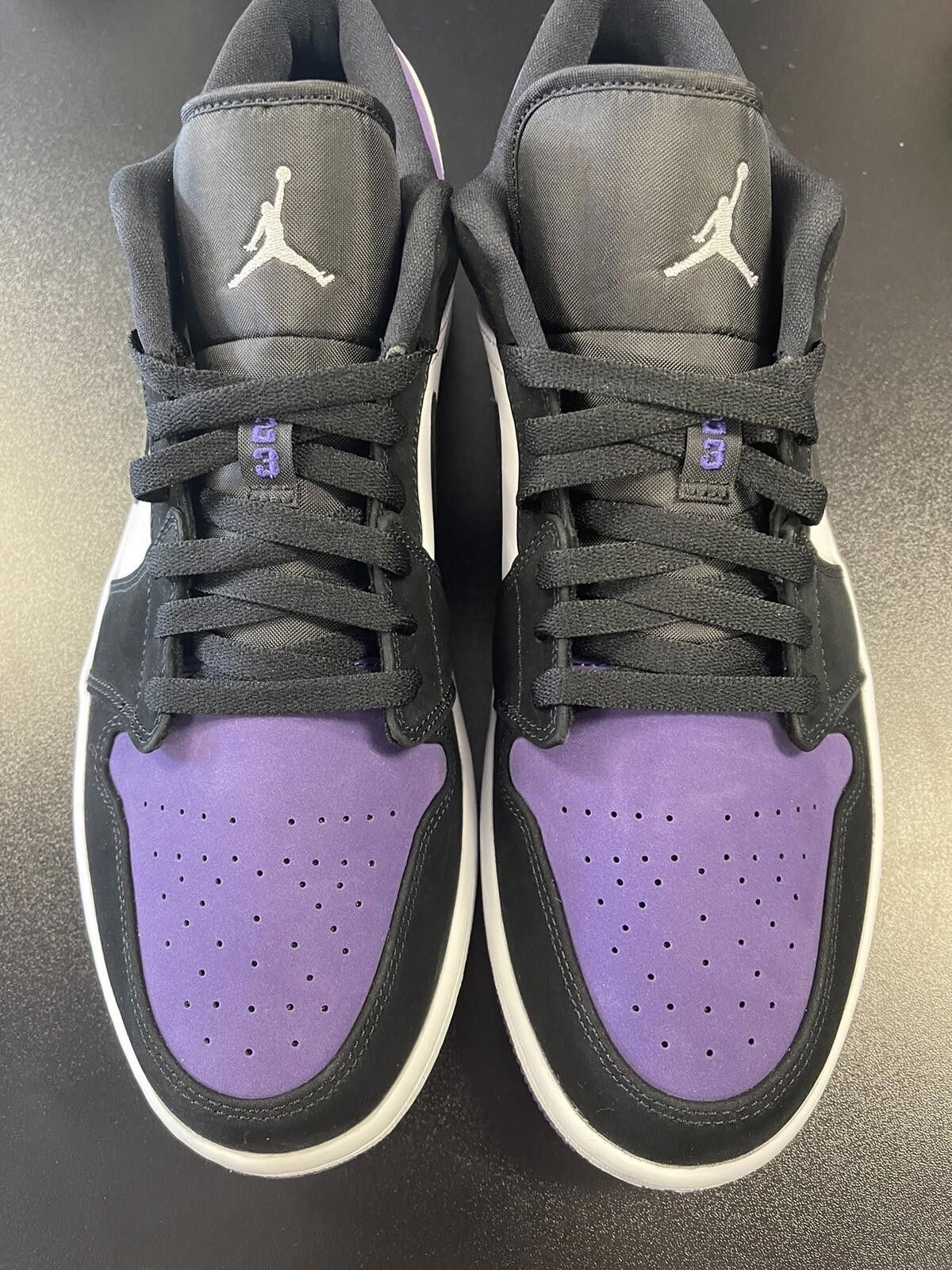 Jordan Brand Size 13 - Nike Air Jordan 1 Low Court Purple 553558-125 Size US 13 / EU 46 - 6 Thumbnail