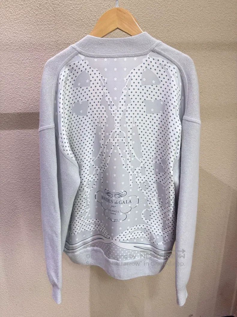 Hermes Hermes Silk and cashmere blend cardigan jacket Size XXS / US 00 / IT 34 - 2 Thumbnail