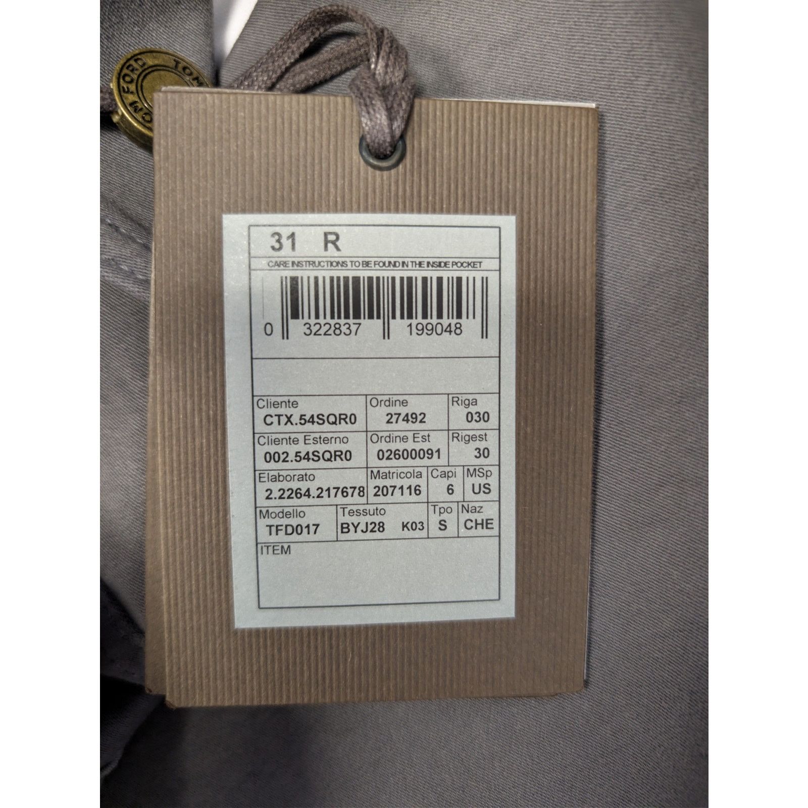 Tom Ford o1rshd1 Tapered Jeans in Grey Size US 31 - 22 Thumbnail