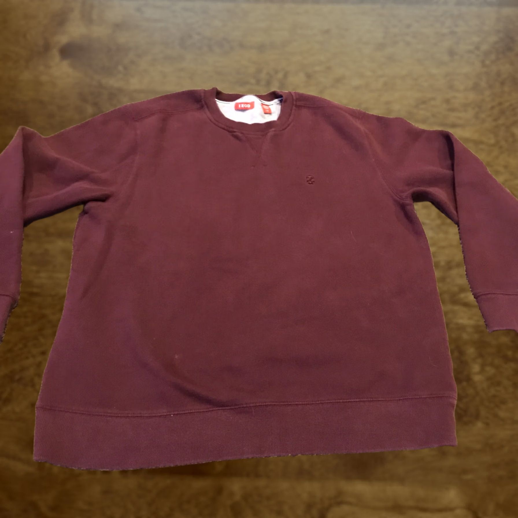 Izod IZOD Sweater Mens L Red maroon cotton pullover a31 Size US L / EU 52-54 / 3 - 1 Thumbnail