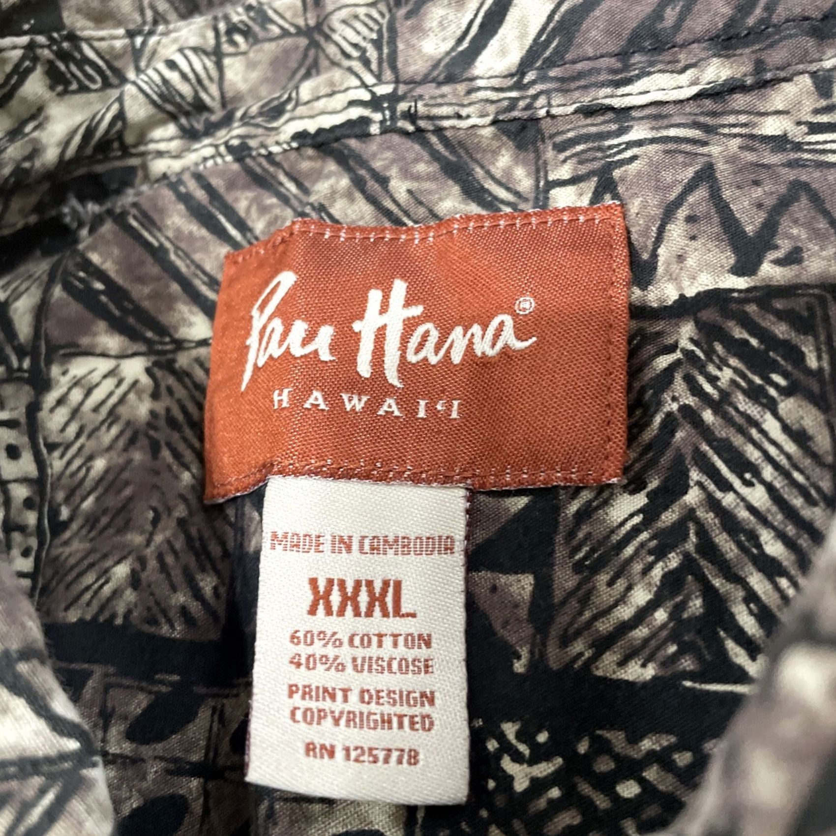 Vintage Pau Hana Hawaiian Shirt Men XXXL Brown Tribal Floral Plaid Camp Short Sleeve 3XL Size US XXL / EU 58 / 5 - 6 Thumbnail