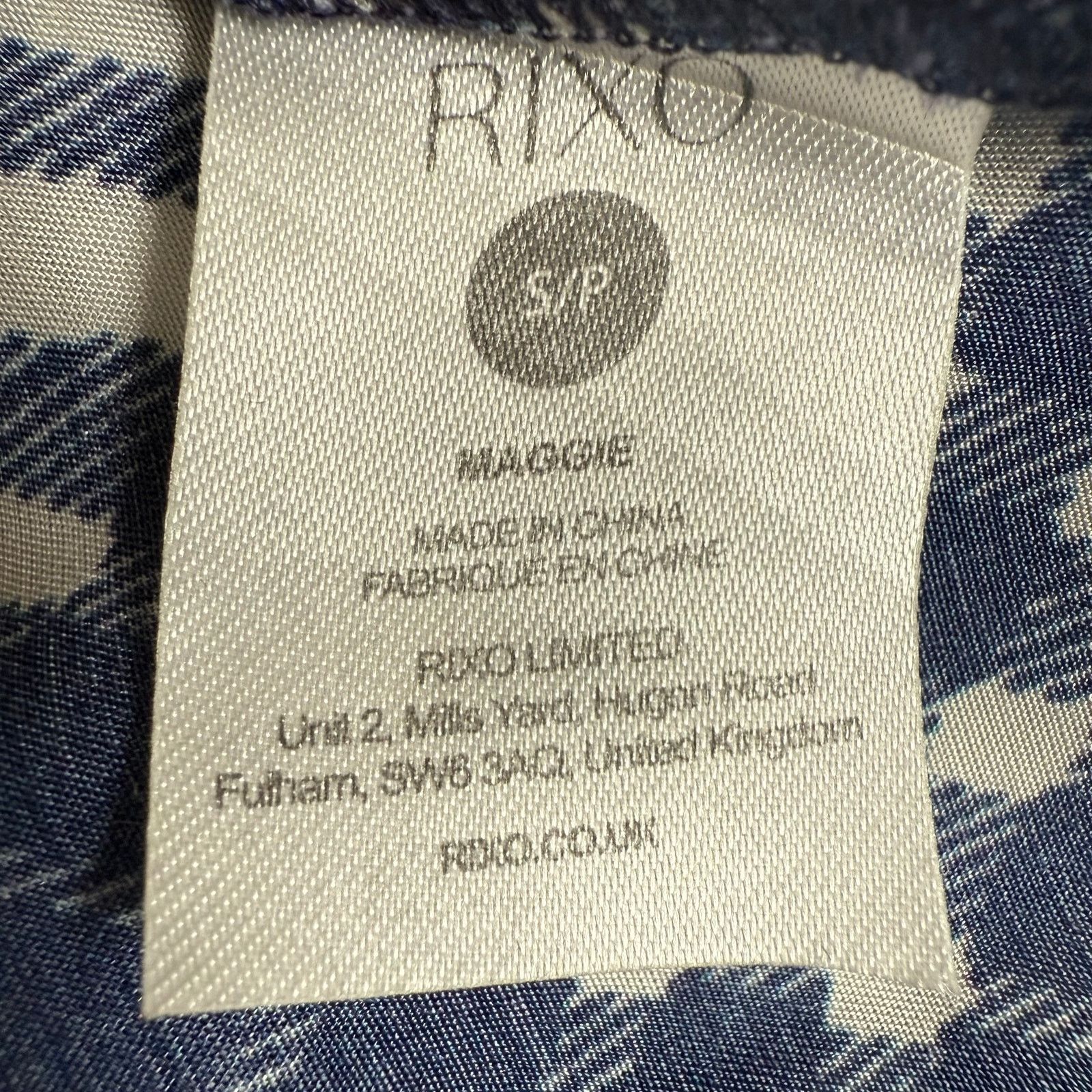 RIXO Rixo London Maggie Navy Sponge Check Skirt S Asymmetrical Size 27" / US 4 / IT 40 - 10 Thumbnail