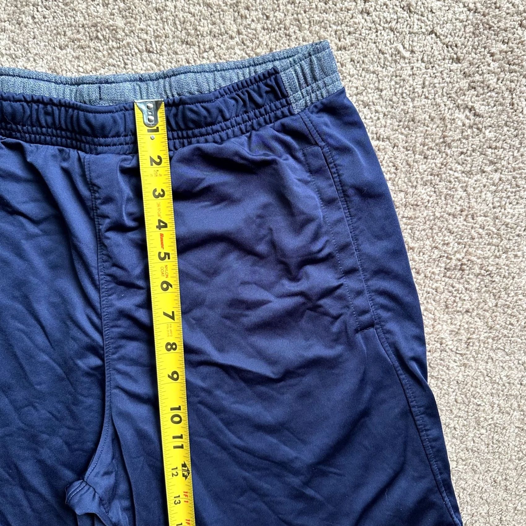 Under Armour Under Armour Basketball Shorts Mens Large Navy Blue Fleece Pockets 30x9 Mid Rise Drawstring Athletic Size US 30 / EU 46 - 7 Thumbnail