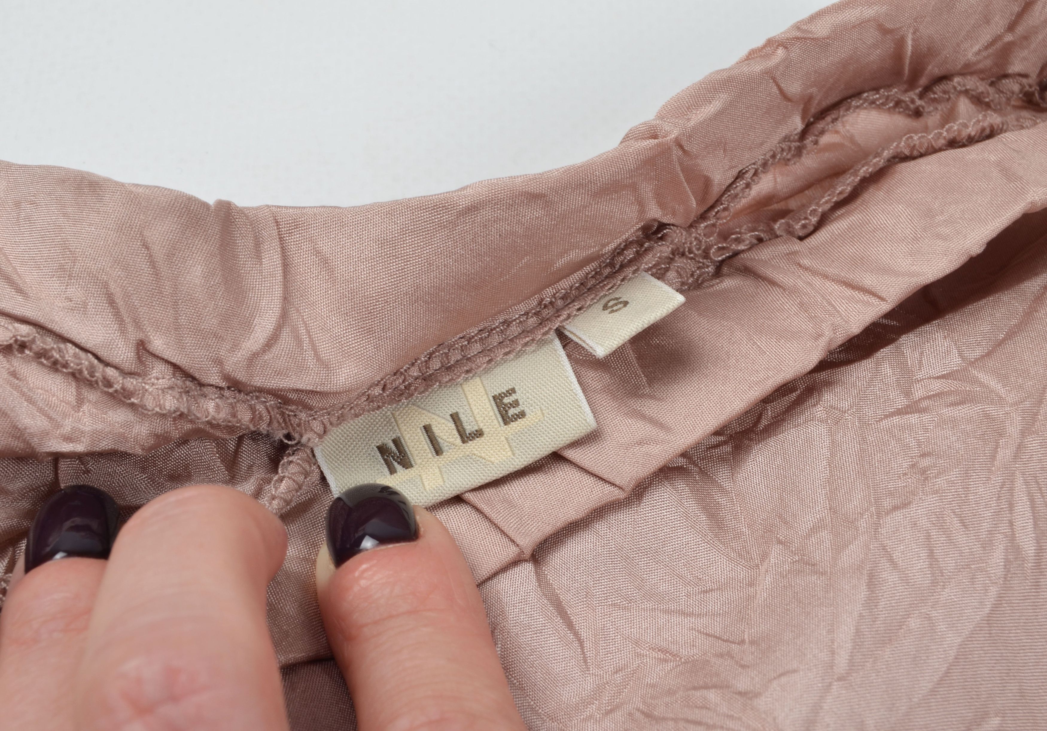 Other Nile Atelier Y2K Dusty Rose Cottage Coquette Silk Skirt Size 23" - 7 Thumbnail