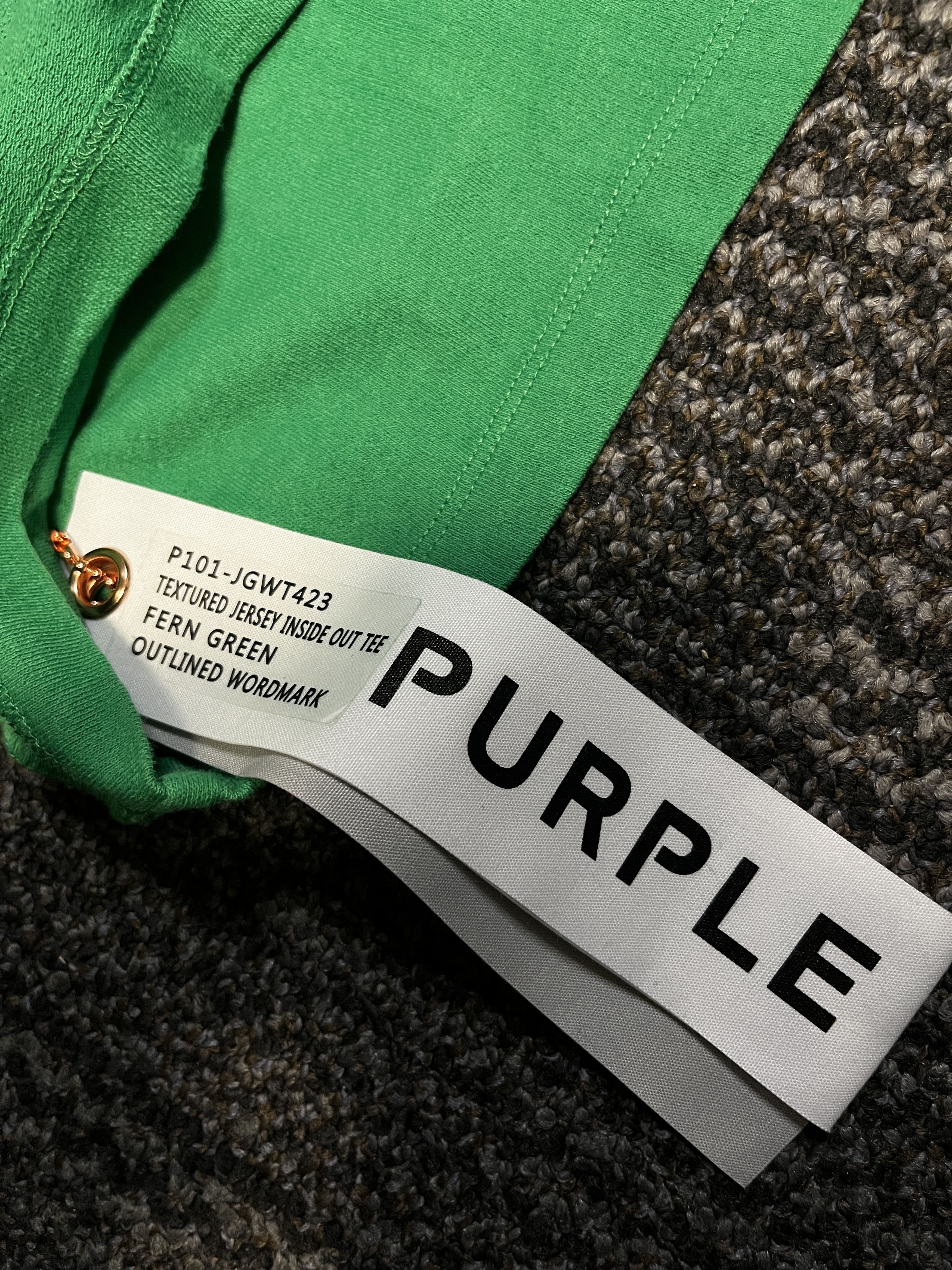 Purple Textured Inside Out T-Shirt Size US L / EU 52-54 / 3 - 4 Thumbnail