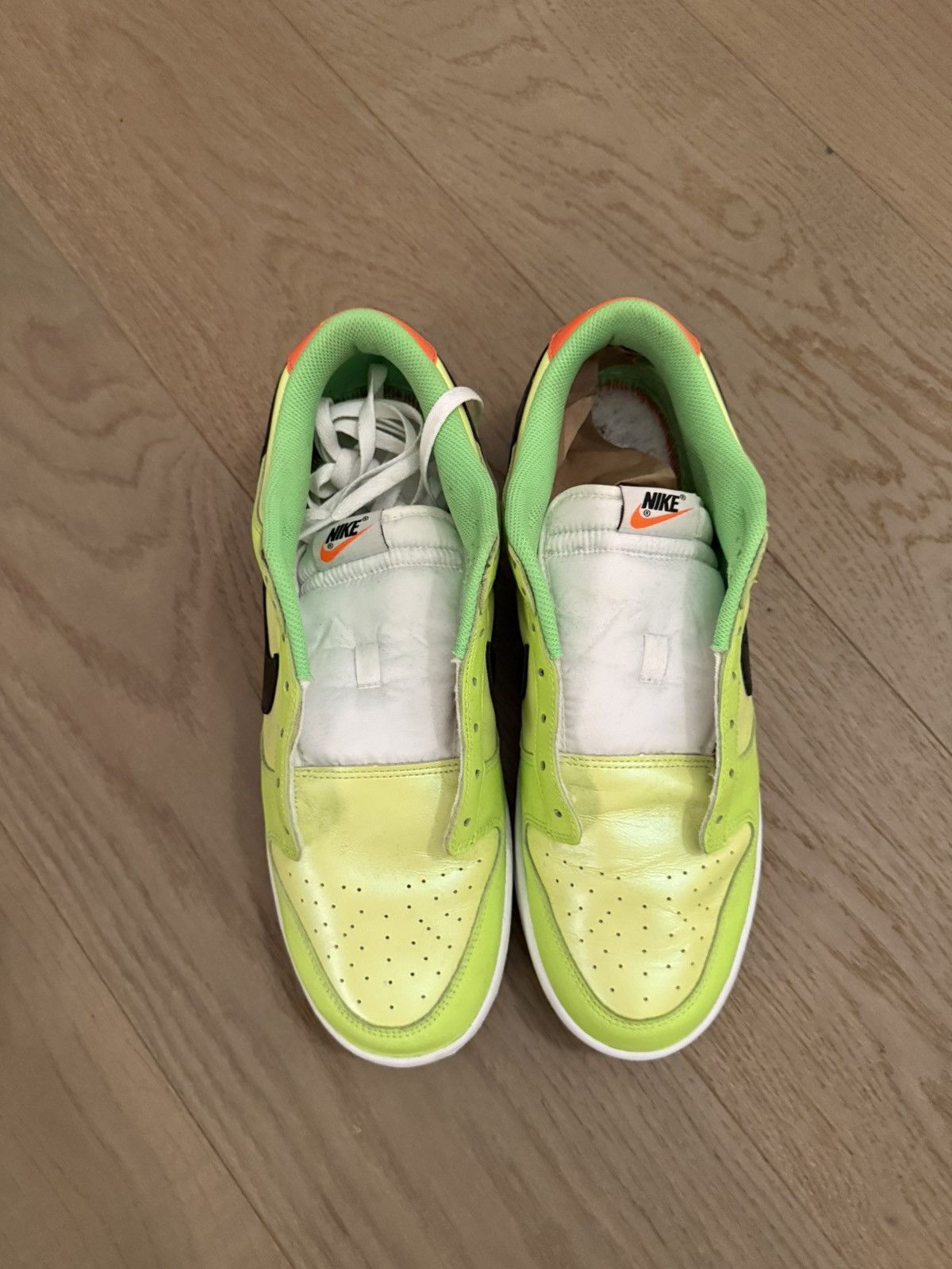 Nike Nike Dunk Low Green/Volt Black Swoosh Size US 13 / EU 46 - 3 Thumbnail