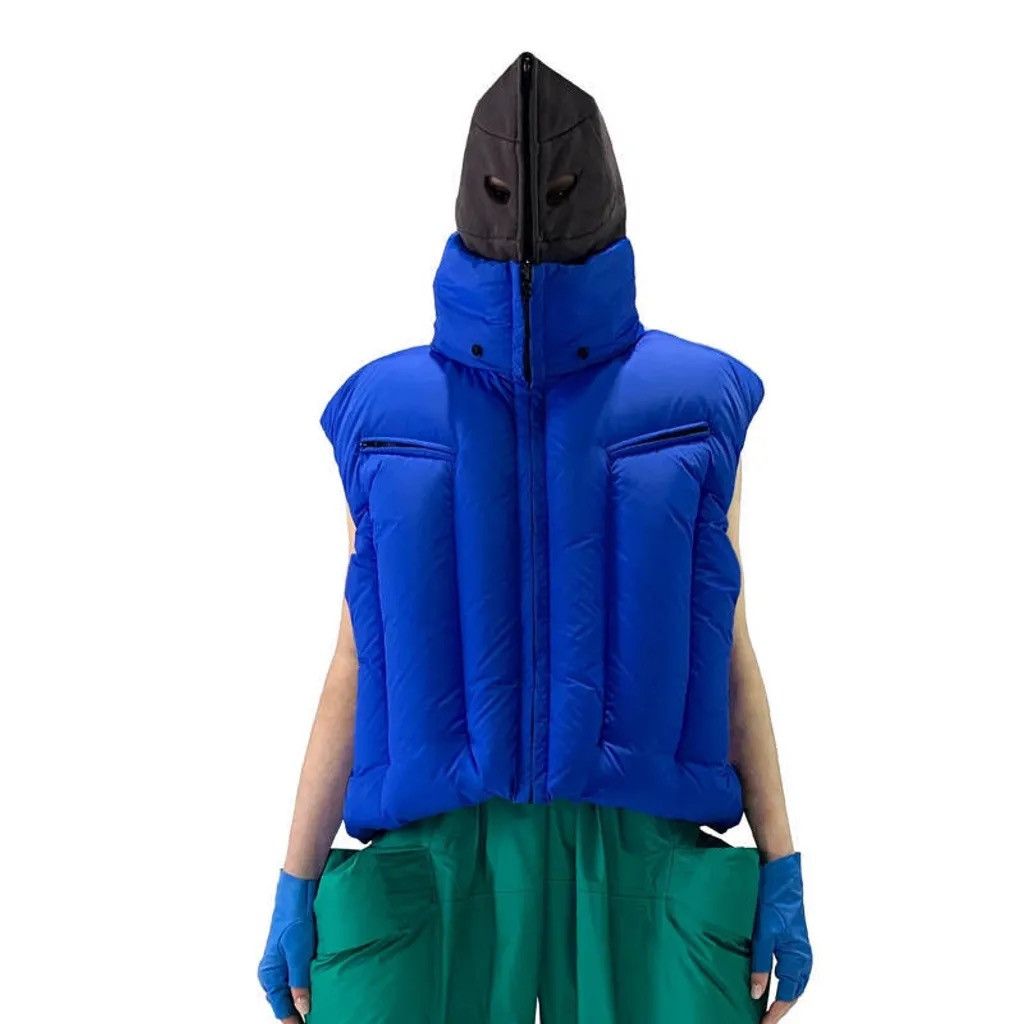 Dingyun Zhang REVERSIBLE "SWOLLEN" GILLET (BLUE) Size US S / EU 44-46 / 1 - 5 Thumbnail