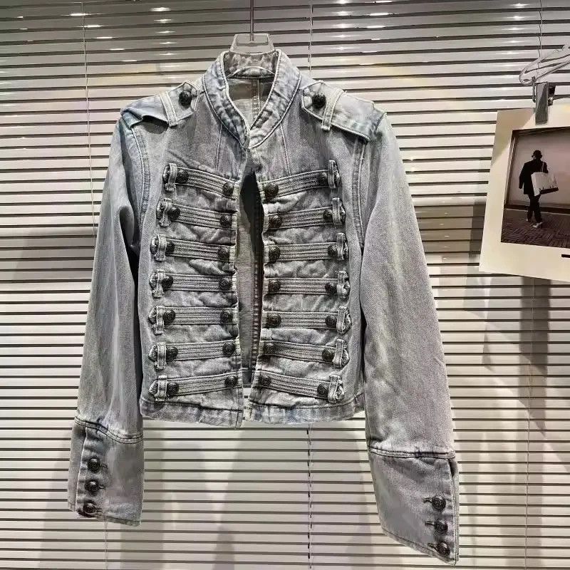 Japanese Brand Vintage Military-Inspired Denim Jacket – Bold, Structured Size US XL / EU 56 / 4 - 3 Thumbnail