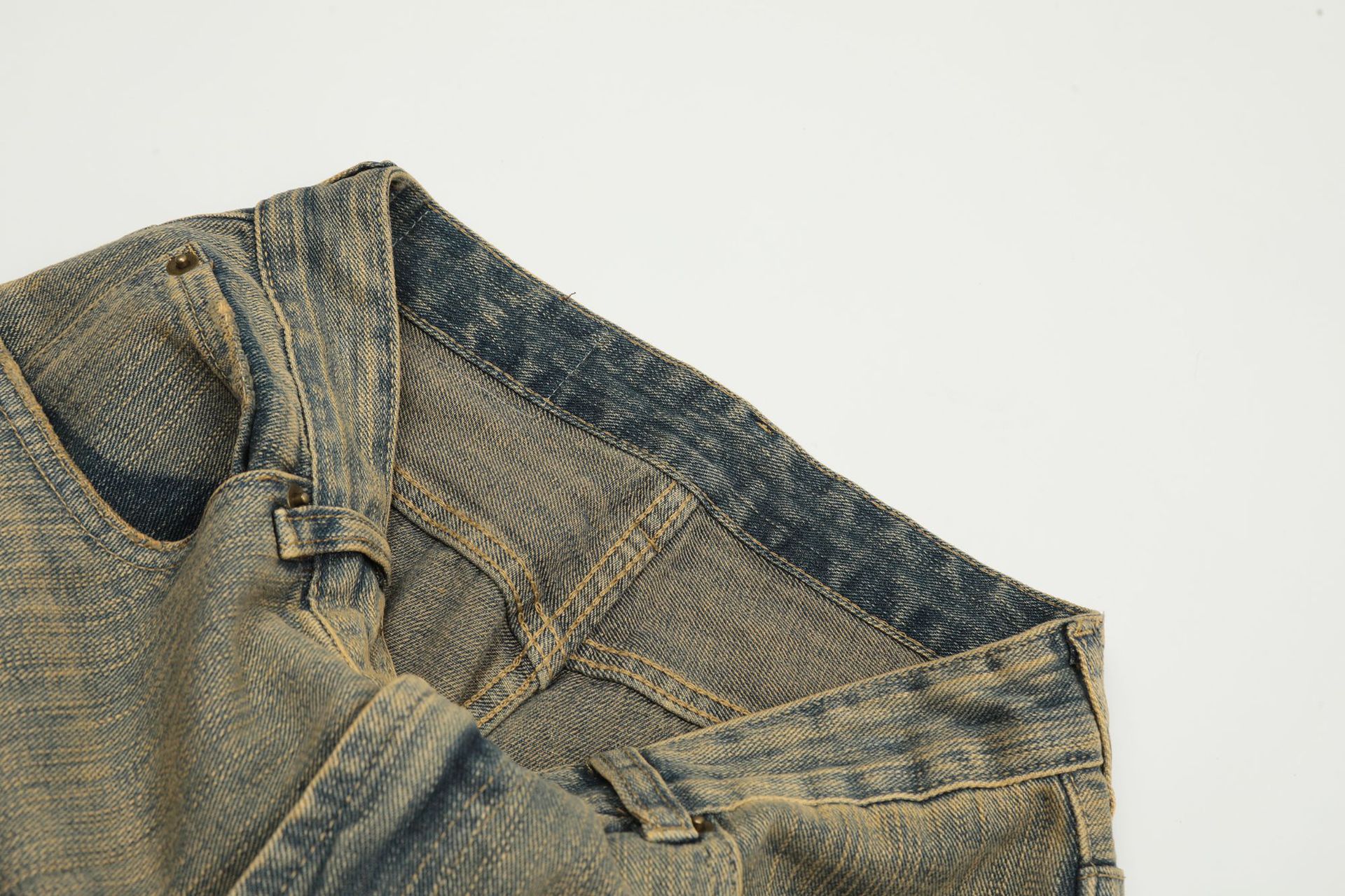 Japanese Brand × Jean High street trend loose washed distressed straight jeans Size US 32 / EU 48 - 4 Thumbnail