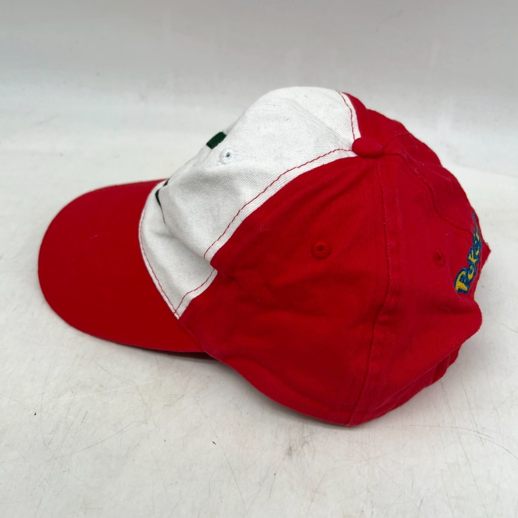 Vintage Pokémon Hat Baseball Cap Strapback Ash Ketchum Logo Trainer Catcher 90s Anime Cartoon Unisex Adults Red One Size Vintage Cap Hat Size ONE SIZE - 3 Thumbnail