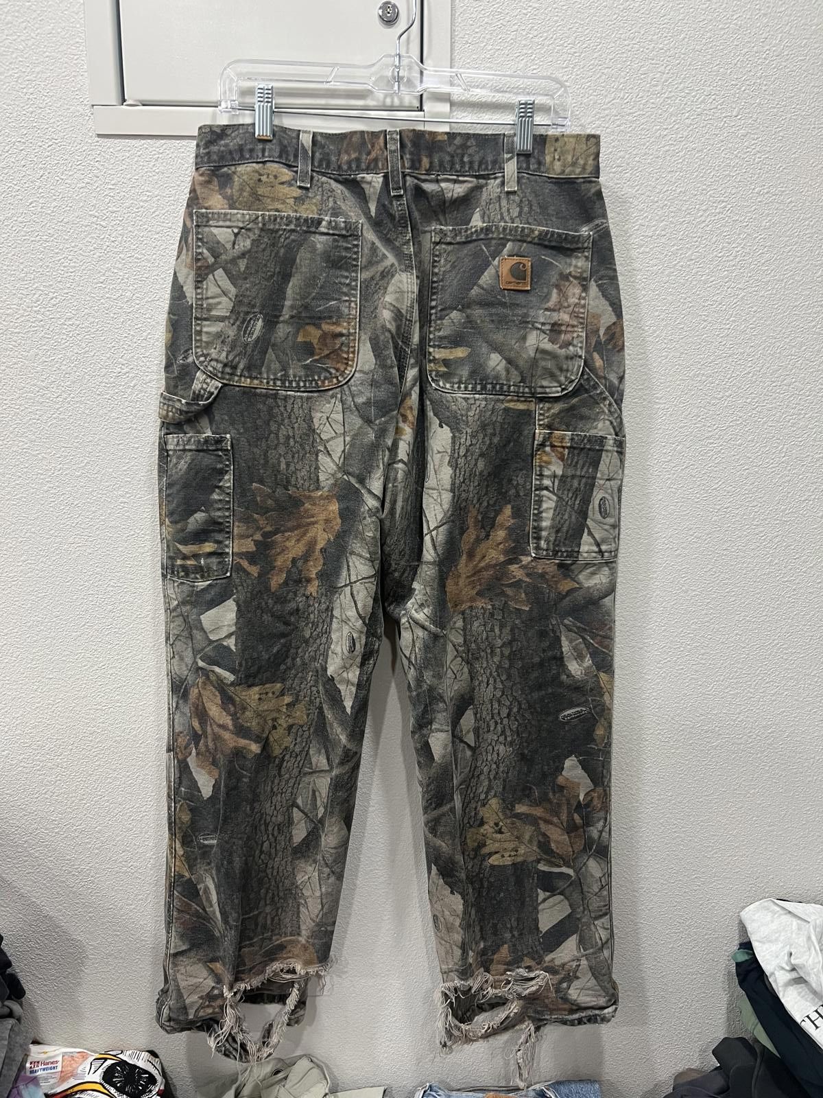 Carhartt 00s Mossy Oak Leather Patch Carhartt Dungree Fit 34 Size US 34 / EU 50 - 4 Thumbnail