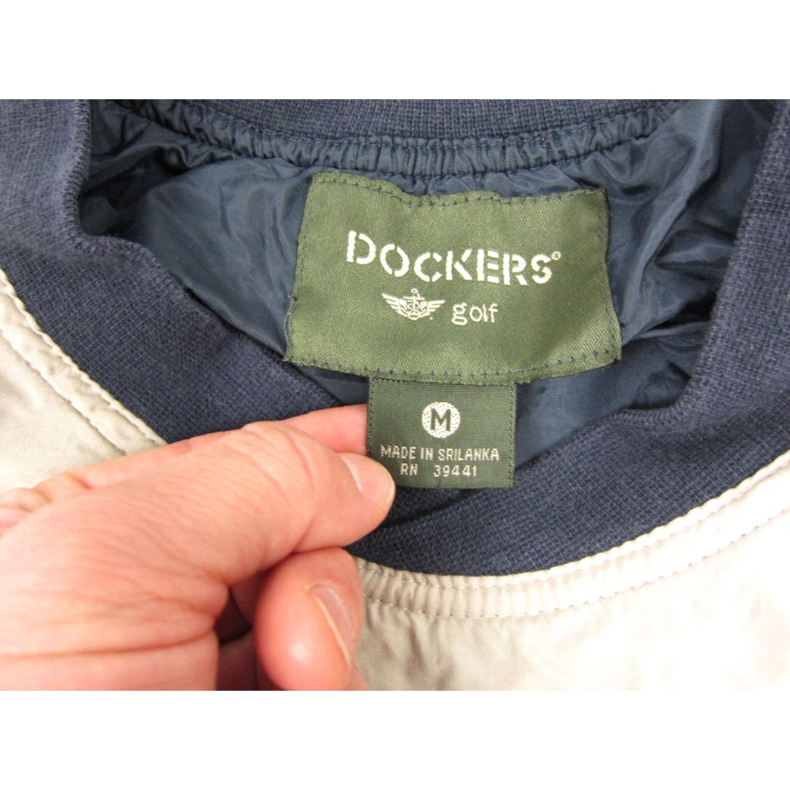 Dockers VINTAGE Dockers AT&T Pebble Beach Pro Am Jacket Mens Medium Track Jacket Blue Brown Pullover Full Zip Pockets Size US M / EU 48-50 / 2 - 7 Thumbnail