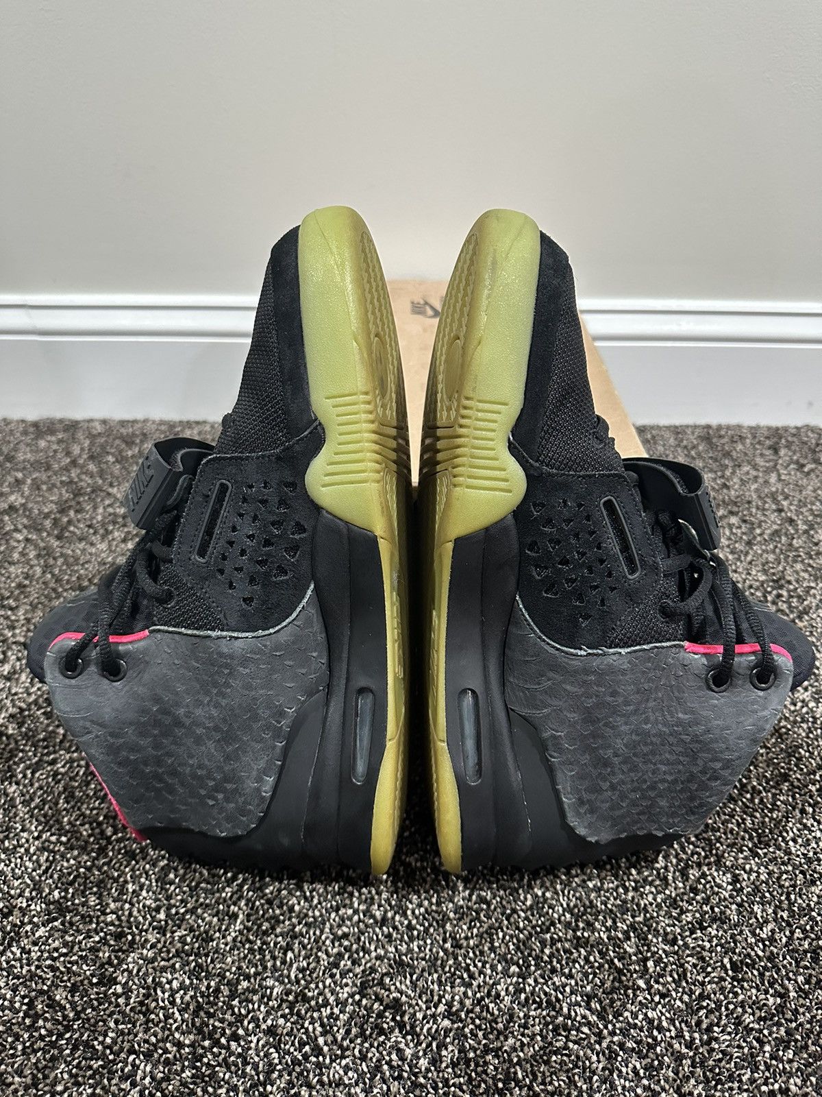 Nike Air Yeezy Kanye West Solar Red Sneakers 2012