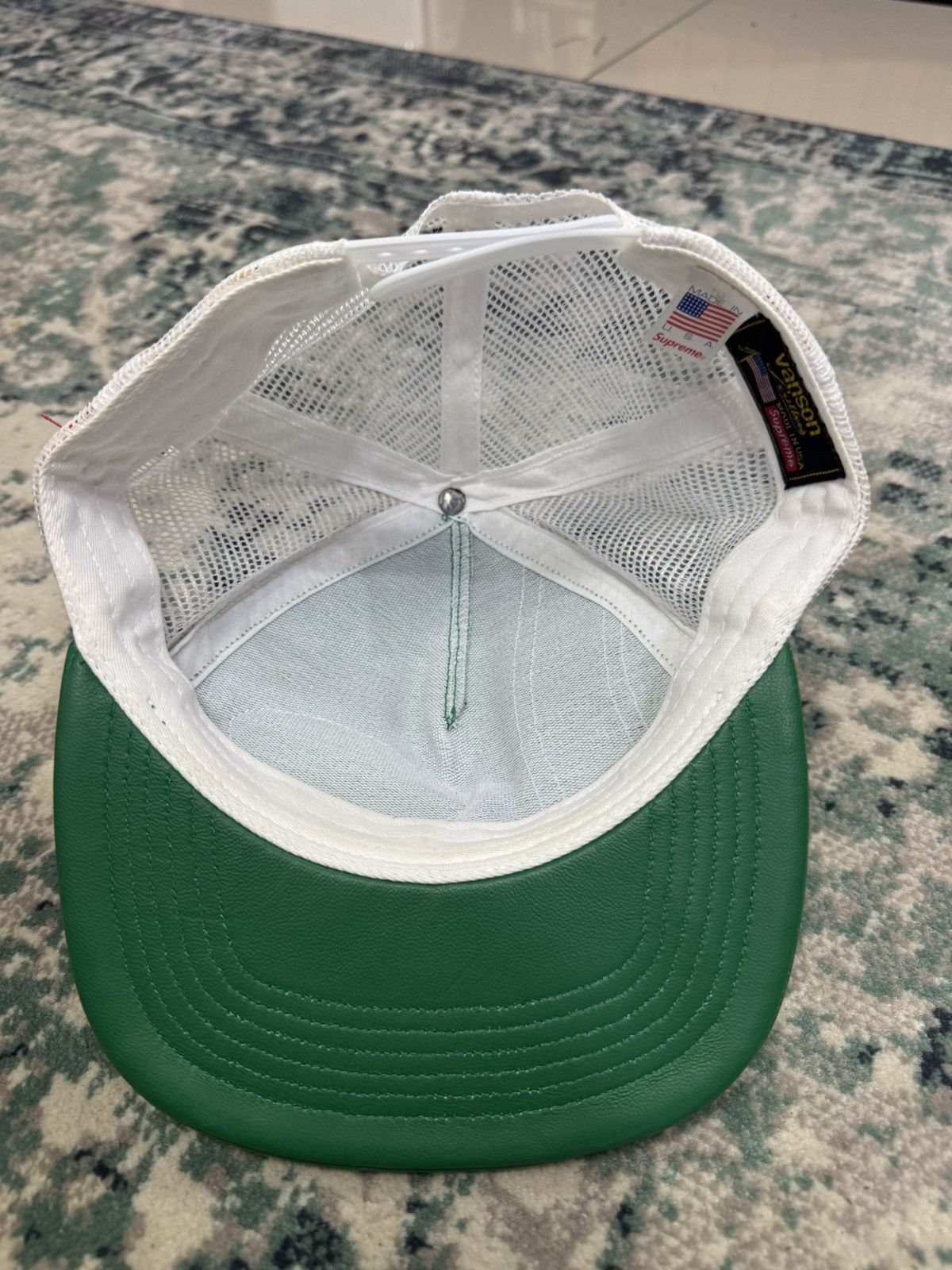 Supreme × Vanson Leathers 2020 SUPREME X VANSON LEATHERS LEATHER TRUCKER CAP HAT Size ONE SIZE - 7 Thumbnail