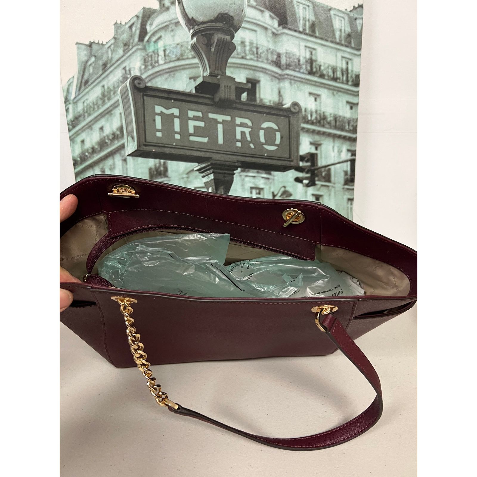 Michael Kors Michael Kors 35T5GTVT3L Jet Set Large Saffiano Leather Bag Size ONE SIZE - 6 Thumbnail