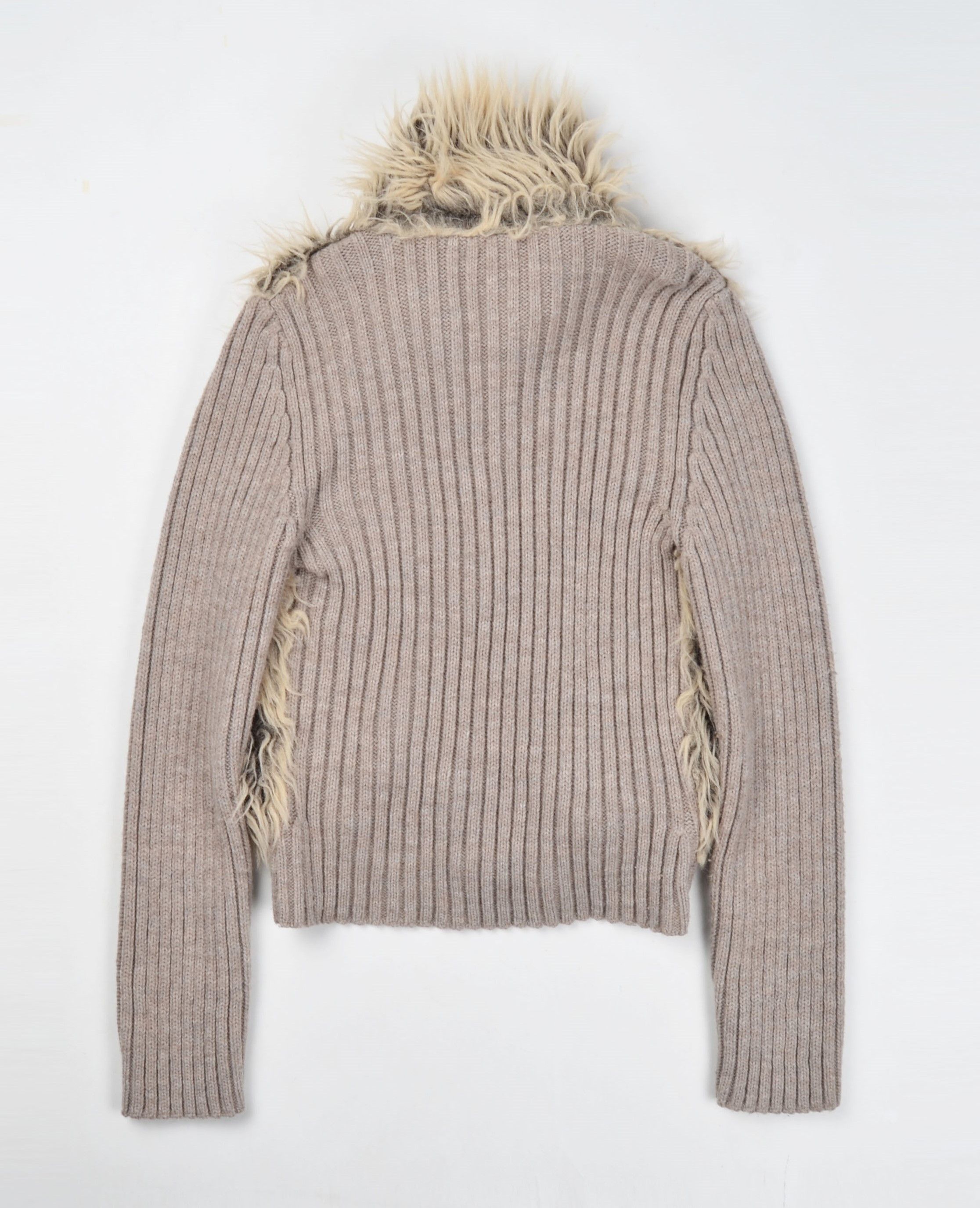 Designer × Morgan De Toi × Vintage Morgan De Toi Y2K Vintage Faux Fur Zip Cardigan Jacket Size M / US 6-8 / IT 42-44 - 9 Thumbnail
