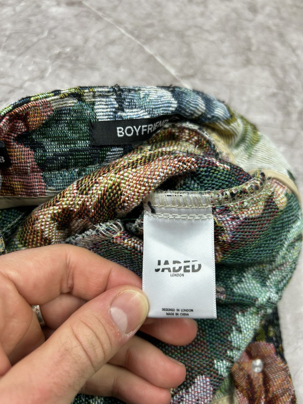 Jaded London × Vintage Jaded London Floral Boyfriend Pants Wide Leg Woven y2k Size 28" / US 6 / IT 42 - 7 Thumbnail