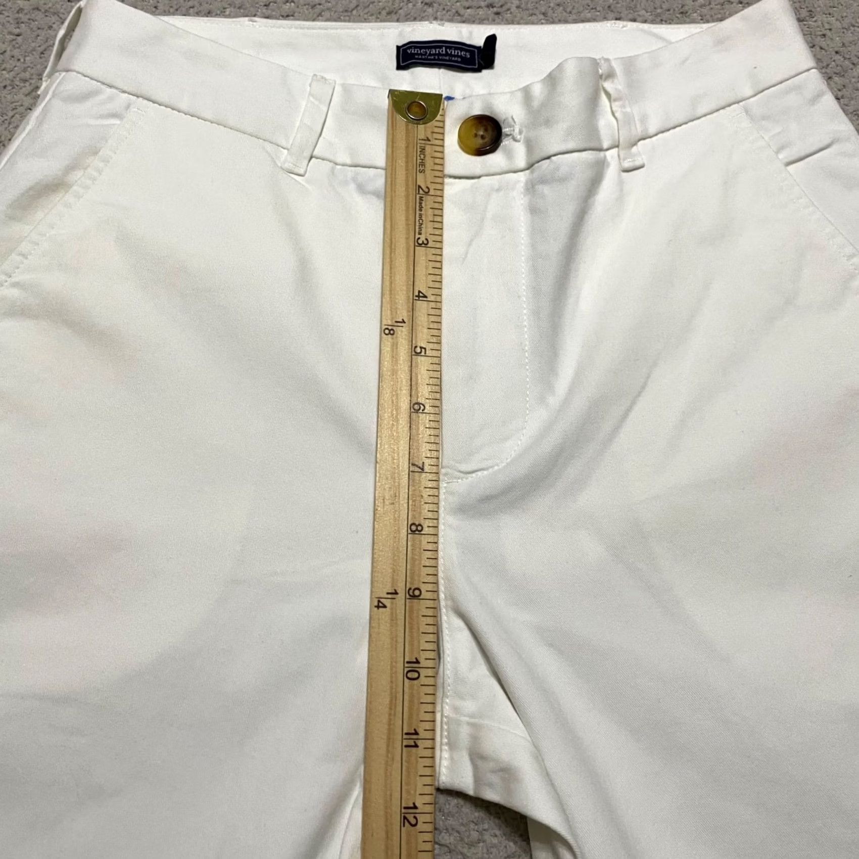Vineyard Vines Vineyard Vines Pants Womens 4 White Straight Chino High Rise Casual Size 27" / US 4 / IT 40 - 7 Thumbnail
