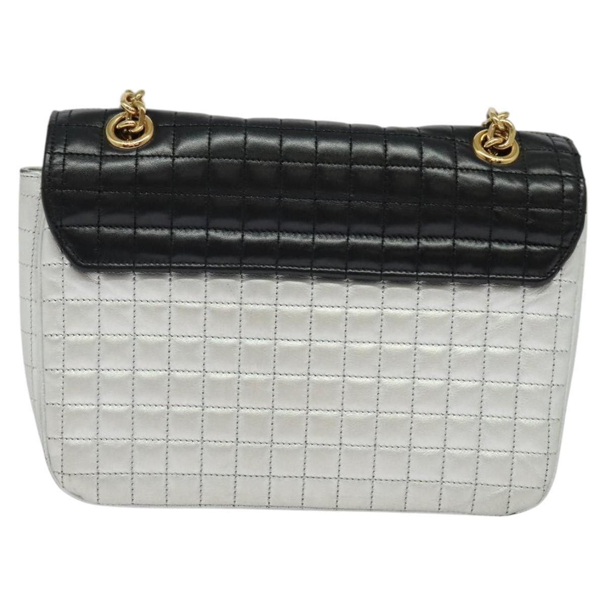 Celine CELINE Chain Shoulder Bag Leather Silver Black Gold Size ONE SIZE - 3 Thumbnail