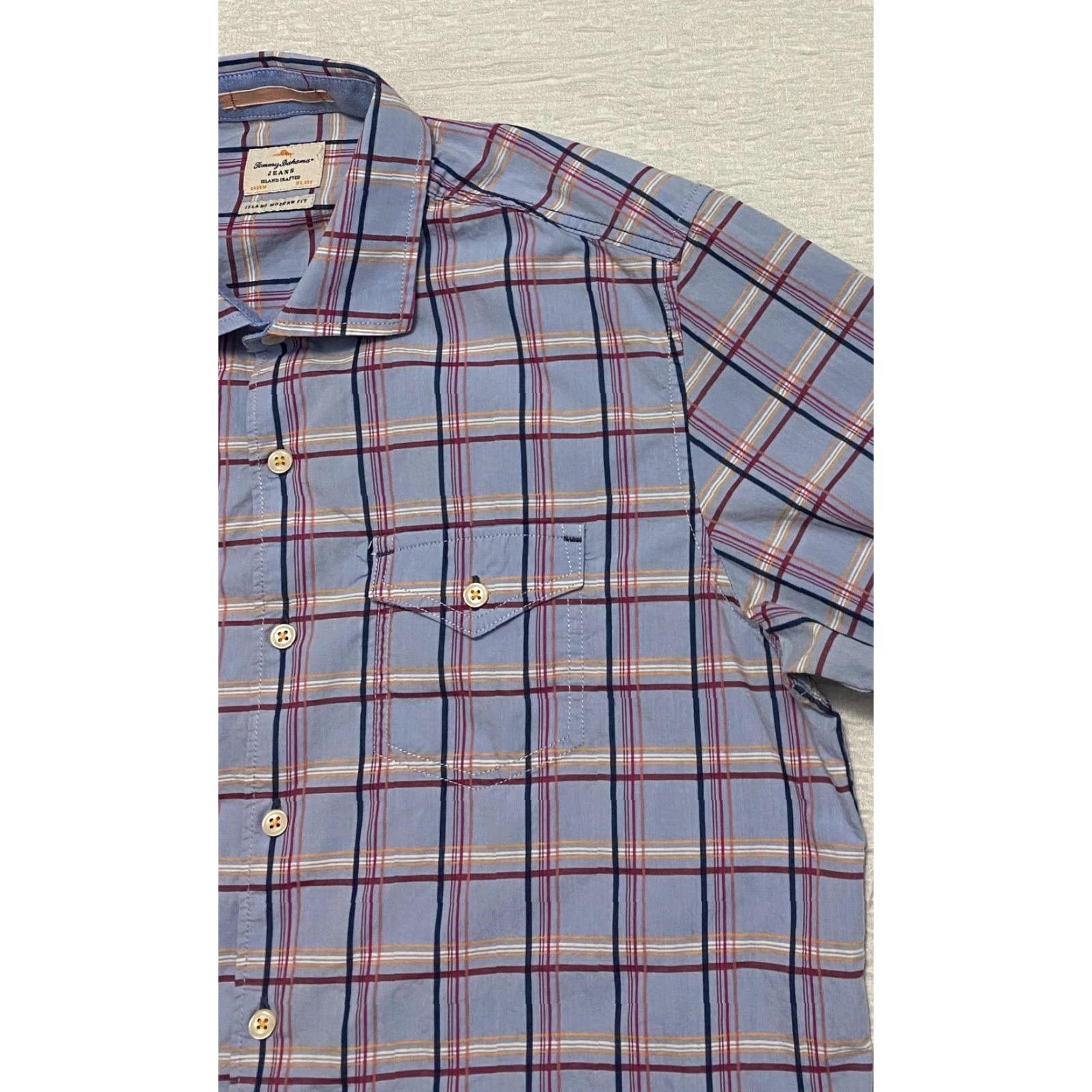 Tommy Bahama Tommy Bahama Shirt Long Sleeve Mens M Plaid Blue Button-Up Casual Travel Workwear Pattern Cotton 100% All Seasons Size US M / EU 48-50 / 2 - 6 Thumbnail
