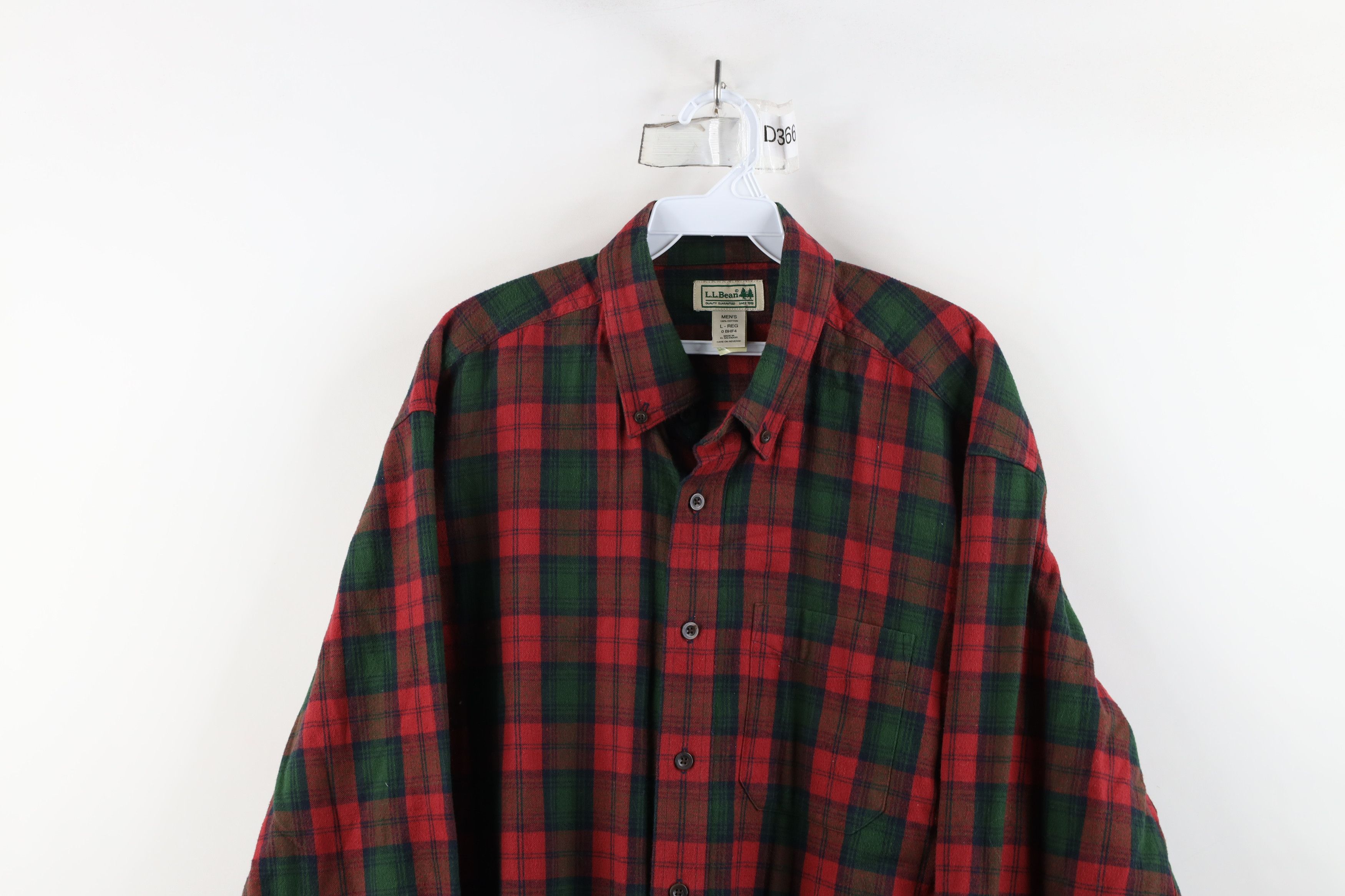 L.L. Bean × Vintage Vintage LL Bean Flannel Collared Button Down Shirt Plaid Size US L / EU 52-54 / 3 - 2 Thumbnail