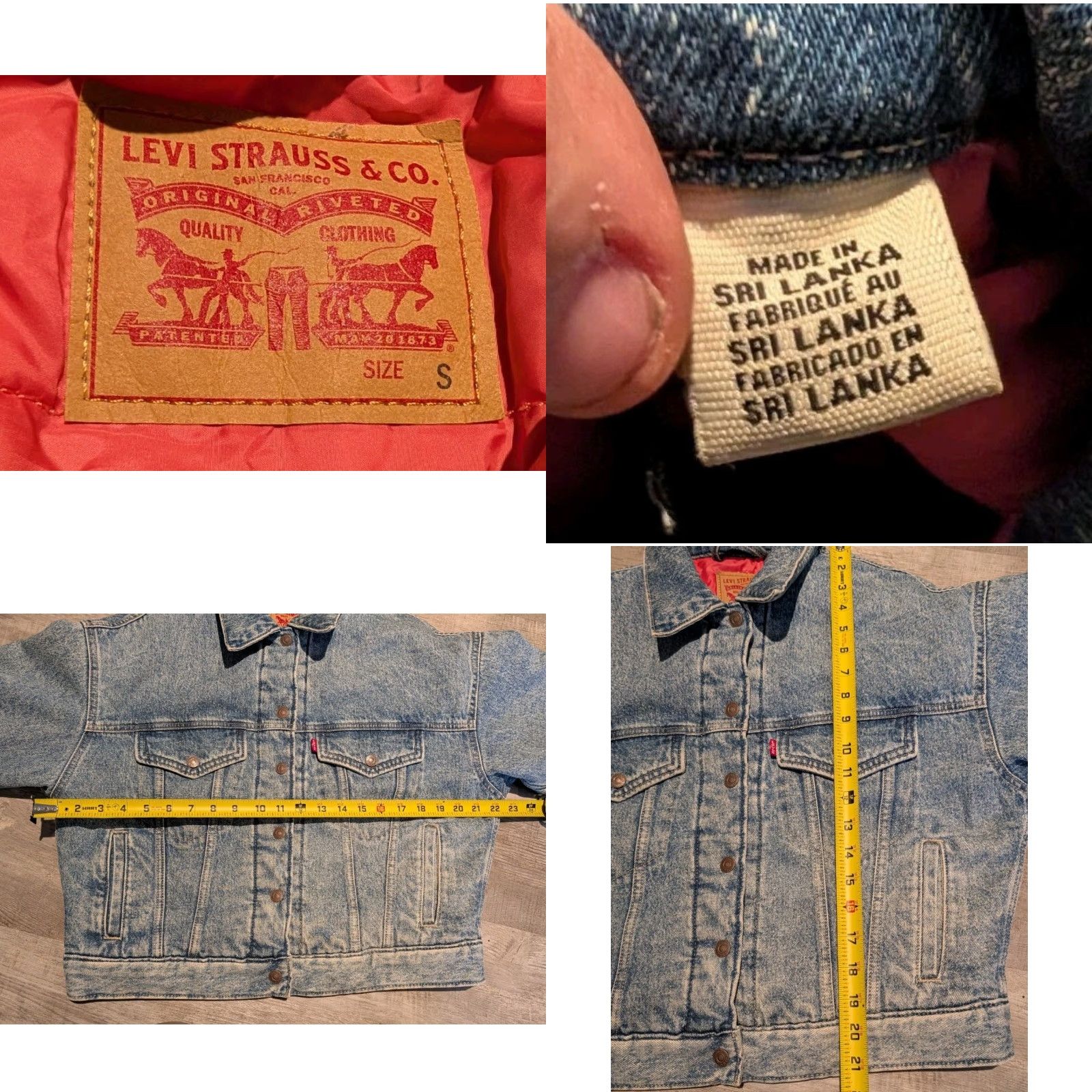 Levi's Levi's Women's Padded Trucker Denim Jacket Small Blue Oversized 90s Classic Size 28" / US 6 / IT 42 - 8 Thumbnail