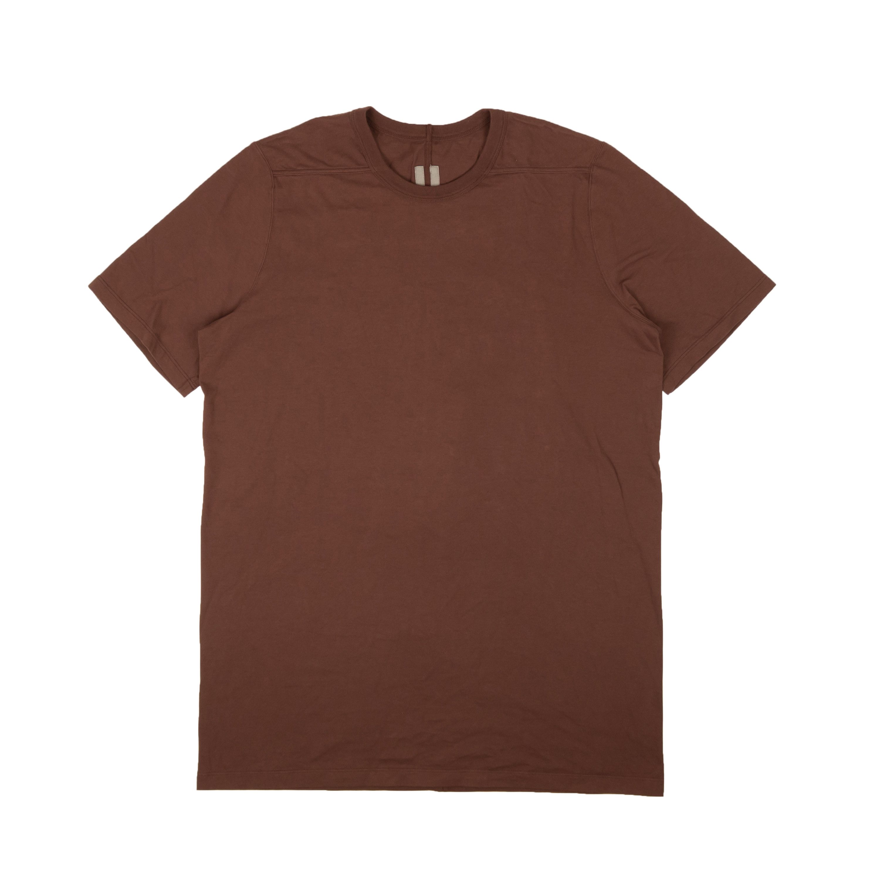 Image of Rick Owens Throat Brown Cotton Level Short Sleeve T-Shirt Size Xl, Men's