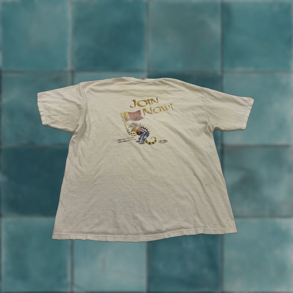VINTAGE Jose Cuervo T Shirt Men XL White 90s Stains Jose Cuervo Mens XL White