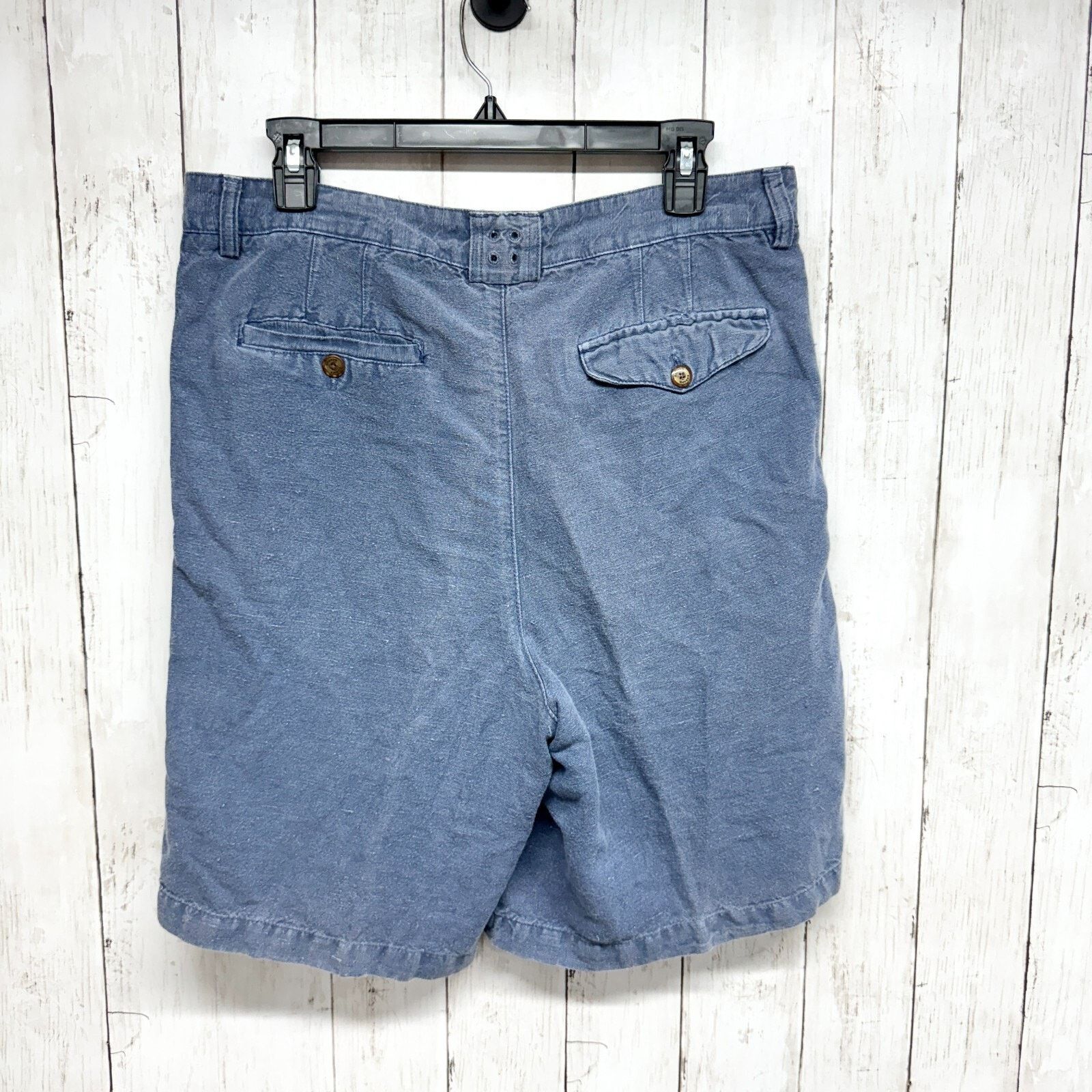 Tommy Bahama VTG Tommy Bahama Relax Sz 34 Pleated Front Linen Shorts Blue Size US 34 / EU 50 - 3 Thumbnail