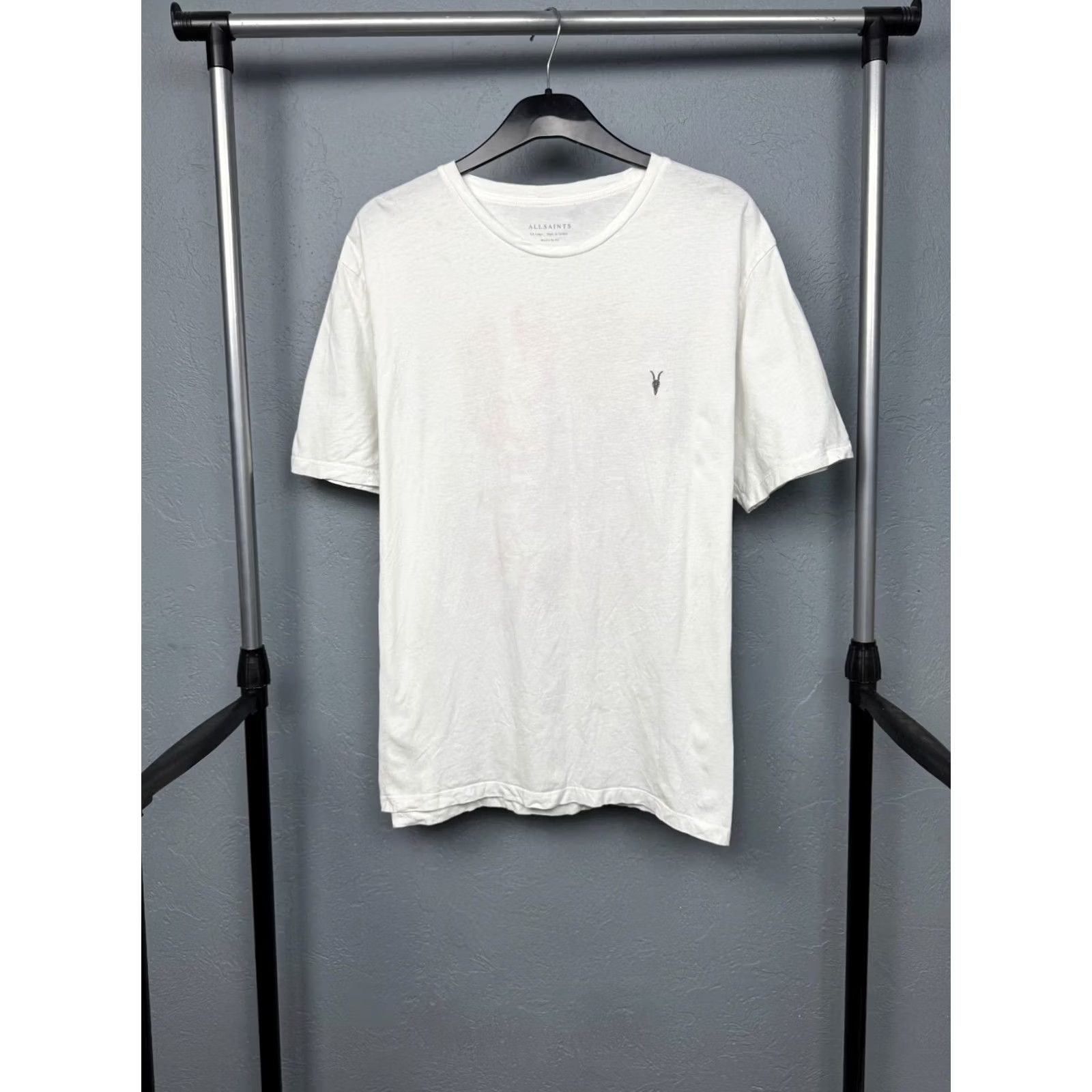 Allsaints AllSaints Mens Crew Neck T-Shirt XXL White Cotton Graphic Print Short Sleeve Crew Neck Shirt Men/Adults XS-NUX Size US XXL / EU 58 / 5 - 7 Thumbnail