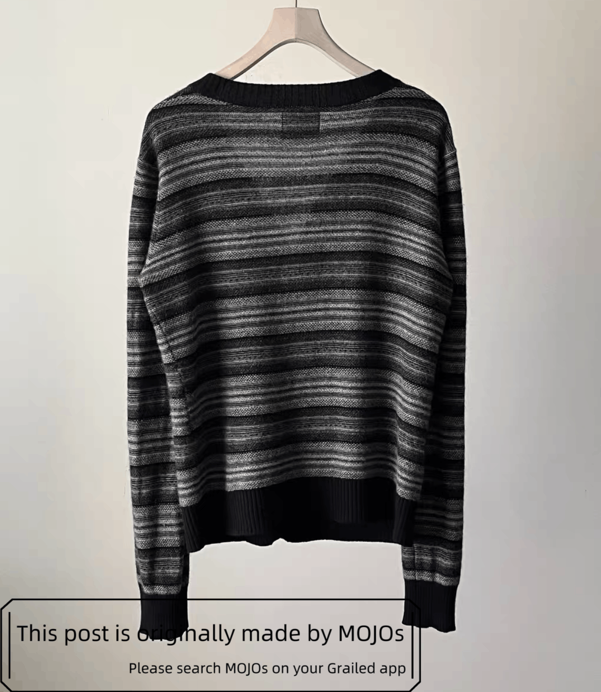 Number (N)ine Sz 3 Number Nine 07AW Stripe Knitwear Cardigan mojos Size US L / EU 52-54 / 3 - 2 Thumbnail