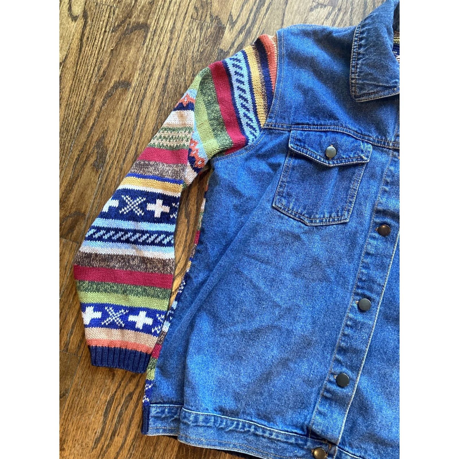 Vintage VINTAGE Carolina Blues Jacket Womens XL 14/16 Denim Knit Sweater Plus Size XL / US 12-14 / IT 48-50 - 2 Thumbnail