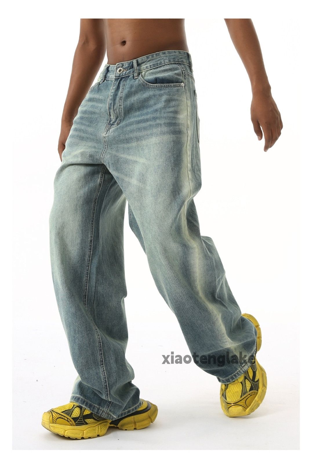 Jean × Vintage washed faded y2k skate hiphop loose baggy jeans Size US 32 / EU 48 - 6 Thumbnail