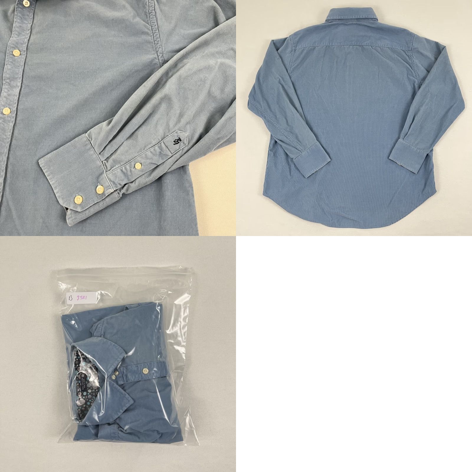 Robert Graham VINTAGE Robert Graham Shirt Men XL Blue Corduroy Button Up Preppy Casual Cotton L/S (Fair Condition) Size US XL / EU 56 / 4 - 8 Thumbnail