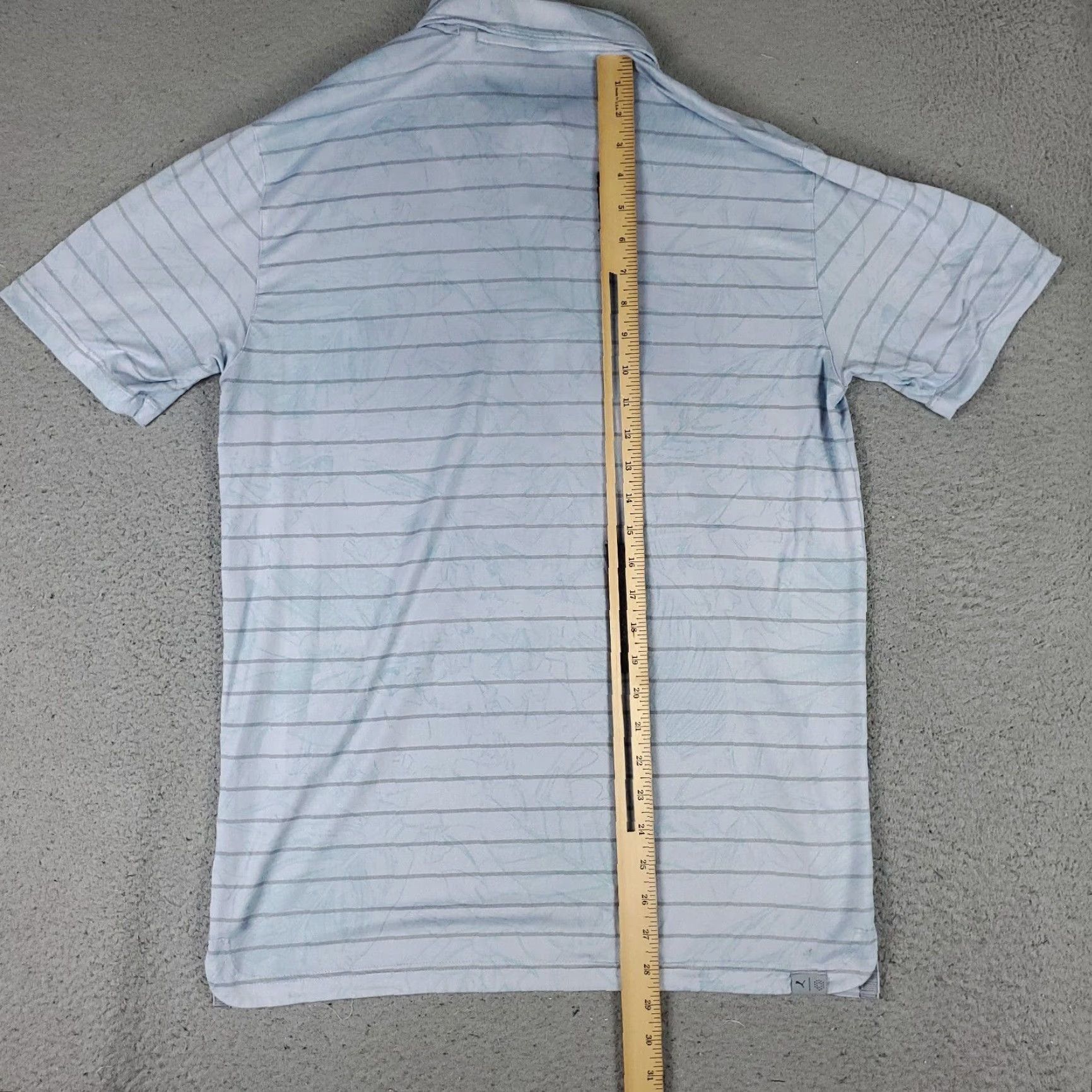 Puma PUMA Polo Shirt Mens Small Blue Striped Cotton Polo Shirt Regular Fit Adult Navy Blue 90s Preppy Sports Mens Size US S / EU 44-46 / 1 - 5 Thumbnail