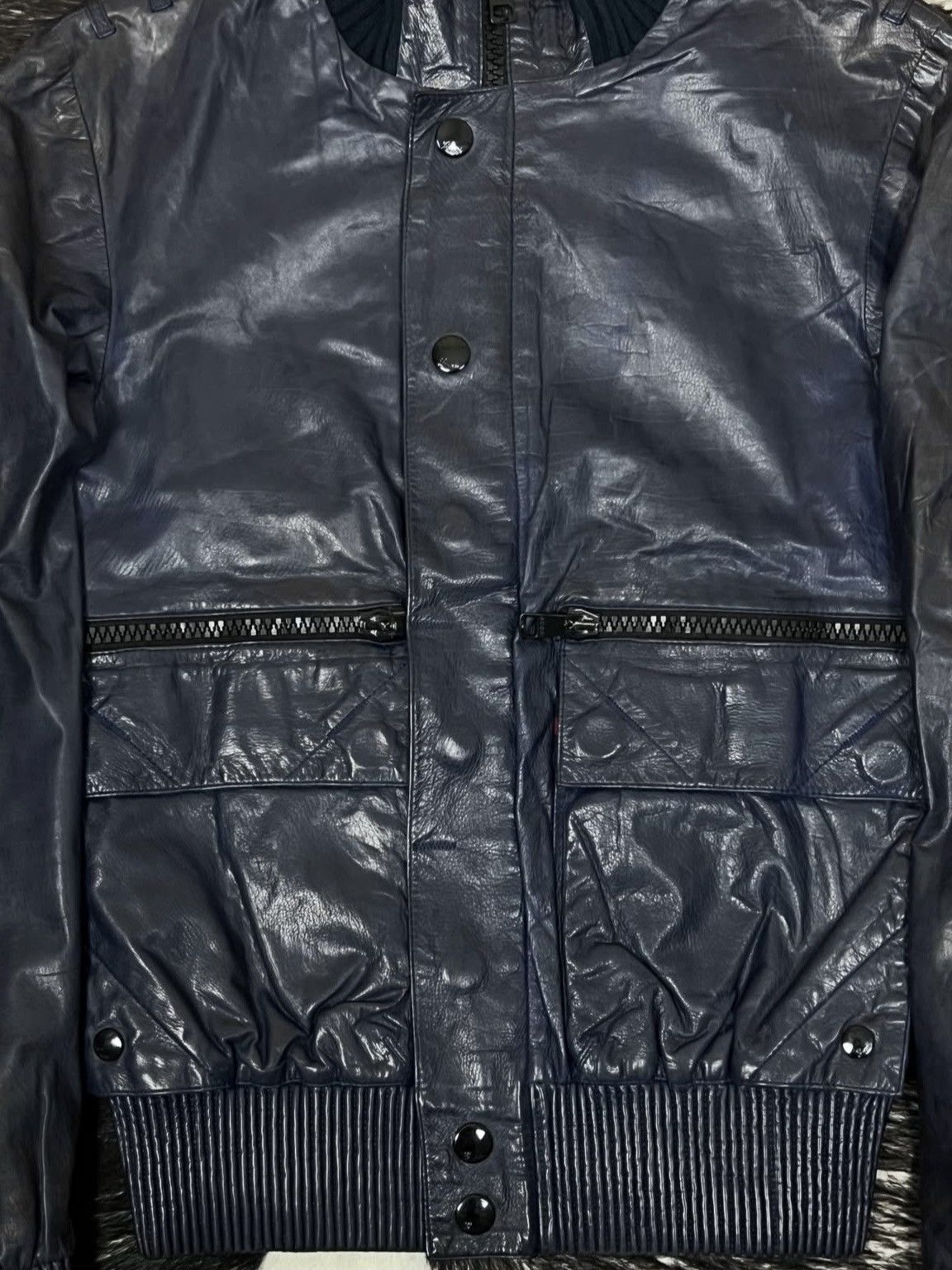 Gucci Gucci SS11 Nautical Leather Bomber Jacket Size US M / EU 48-50 / 2 - 2 Thumbnail