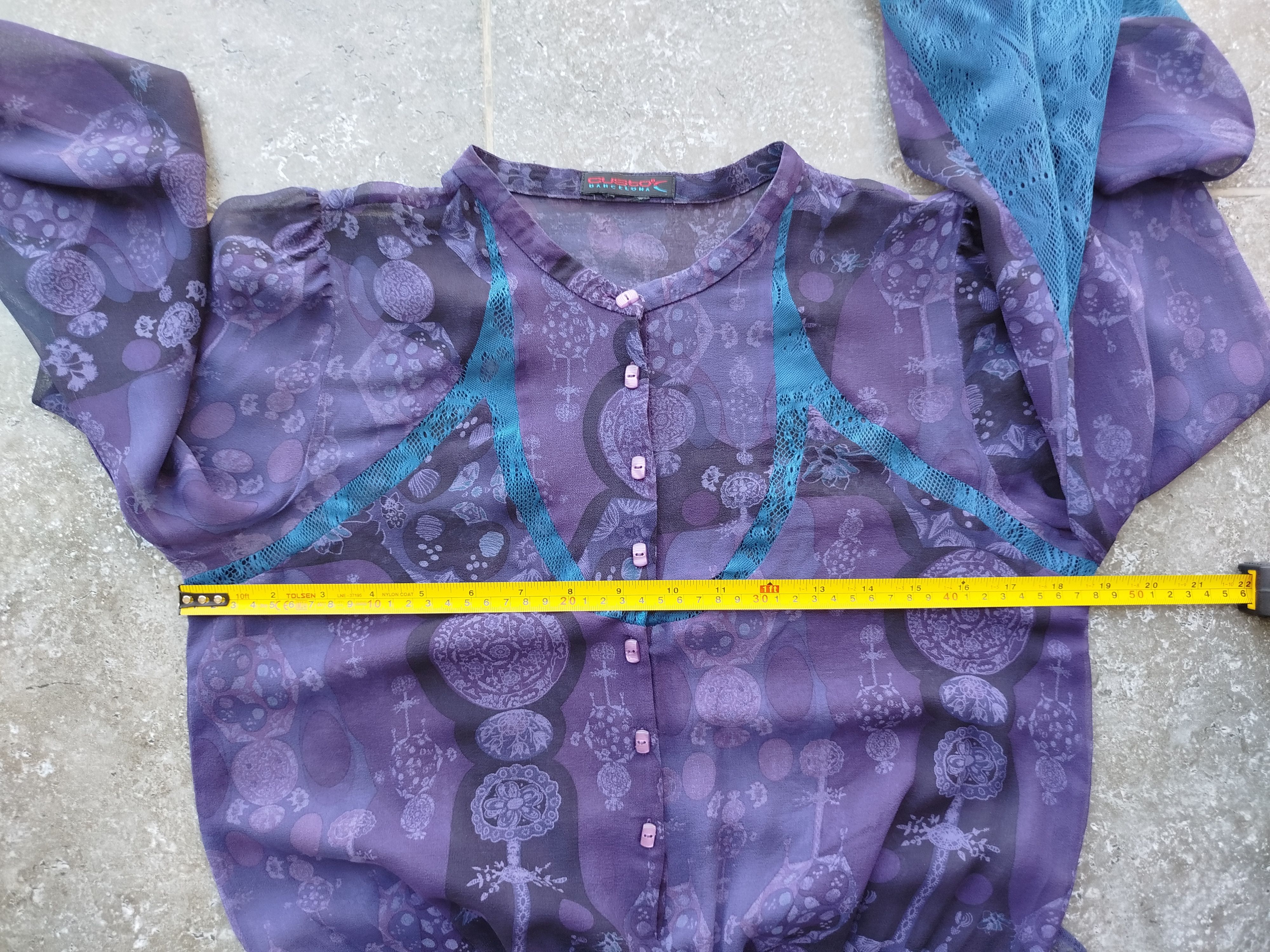 Custo Barcelona Blouse Long Sleeve Boho Chiffon Silk Vintage Y2K Size S Size S / US 4 / IT 40 - 13 Thumbnail
