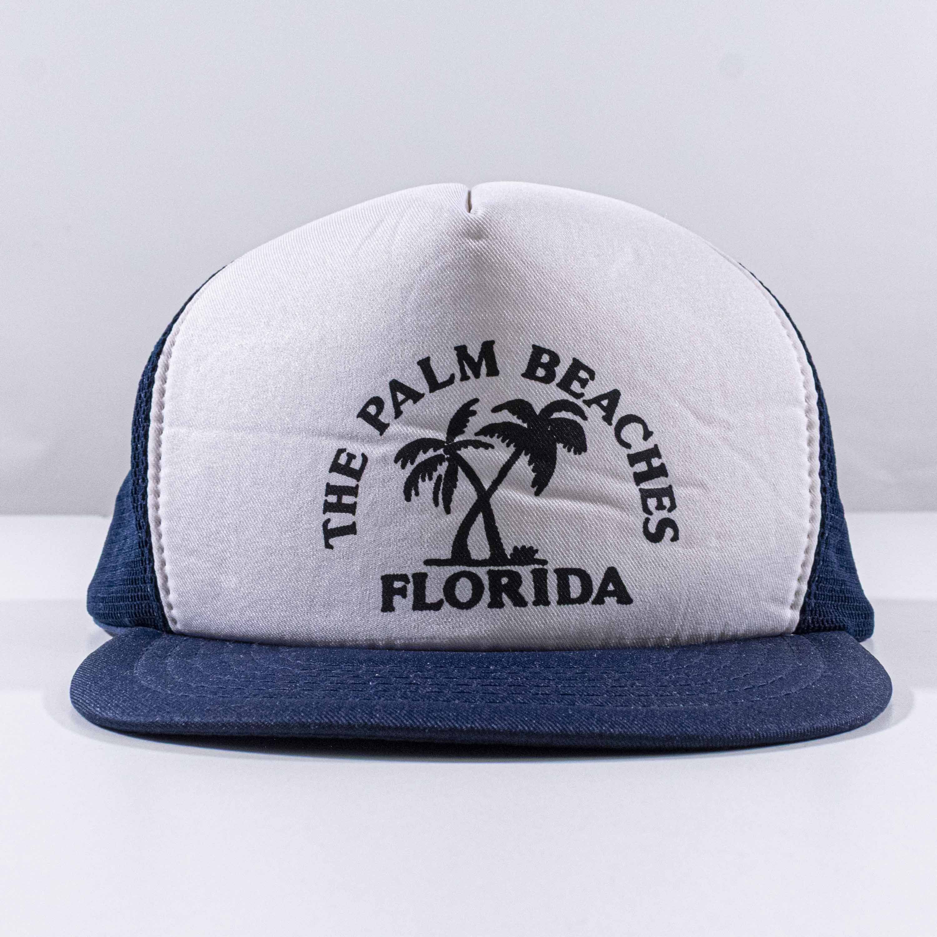 Vintage VTG The Palm Beaches Florida Mesh Trucker Hat 80s Snapback Size ONE SIZE - 2 Thumbnail