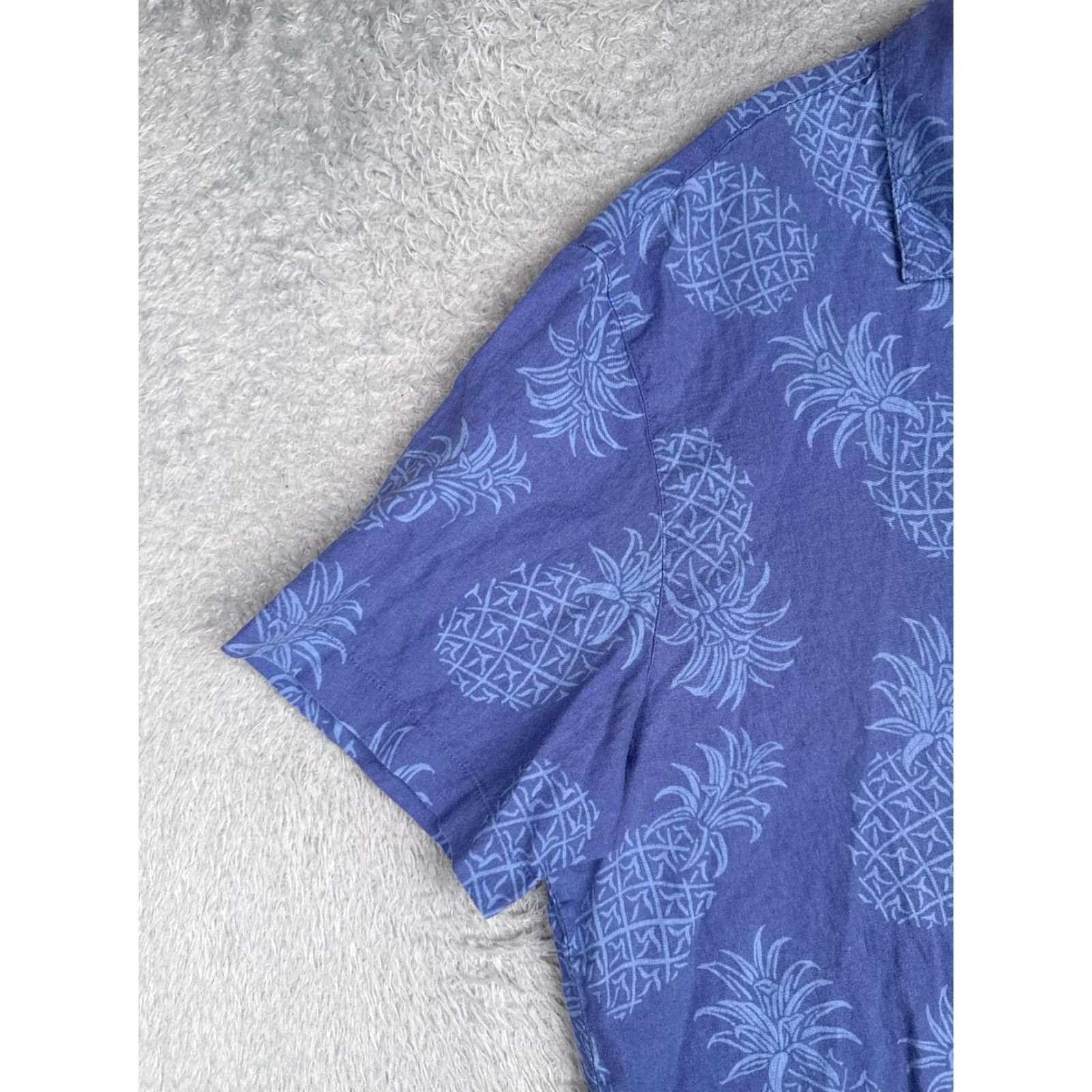 George George Shirt Adult XL Blue Pineapple Floral Button Hawaiian Rayon READ Size US XL / EU 56 / 4 - 3 Thumbnail