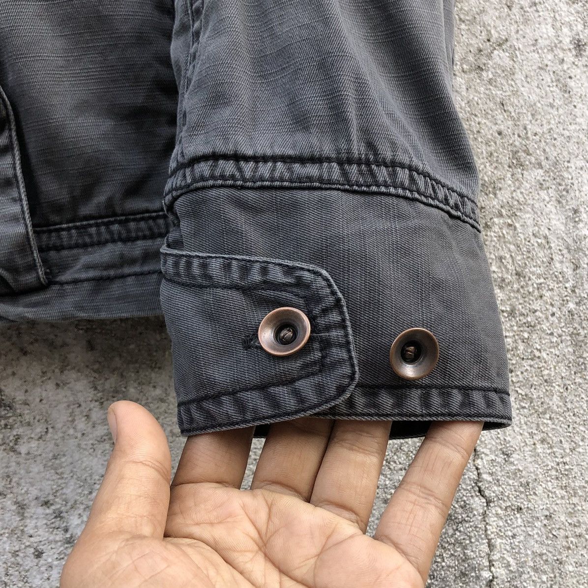 Vintage Stone Head Cotton Khakis Biker Style Jacket Size US L / EU 52-54 / 3 - 10 Thumbnail