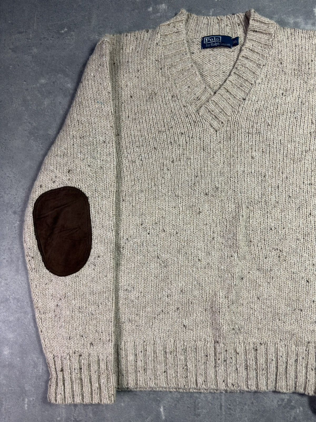 Polo Ralph Lauren Polo Ralph Lauren Wool Alpaca Oatmeal Elbow Patches Knit XL Size US XL / EU 56 / 4 - 3 Thumbnail