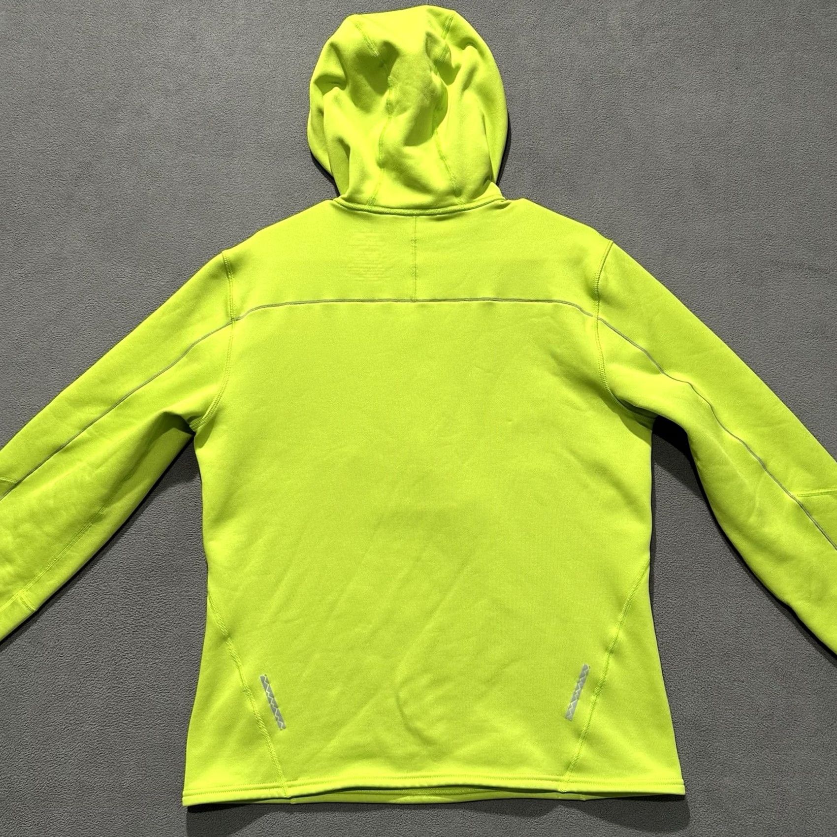 Vintage LL Bean Hoodie Mens Medium Neon Green 1/4 Zip Stretch EUC 288044 Size US M / EU 48-50 / 2 - 2 Thumbnail